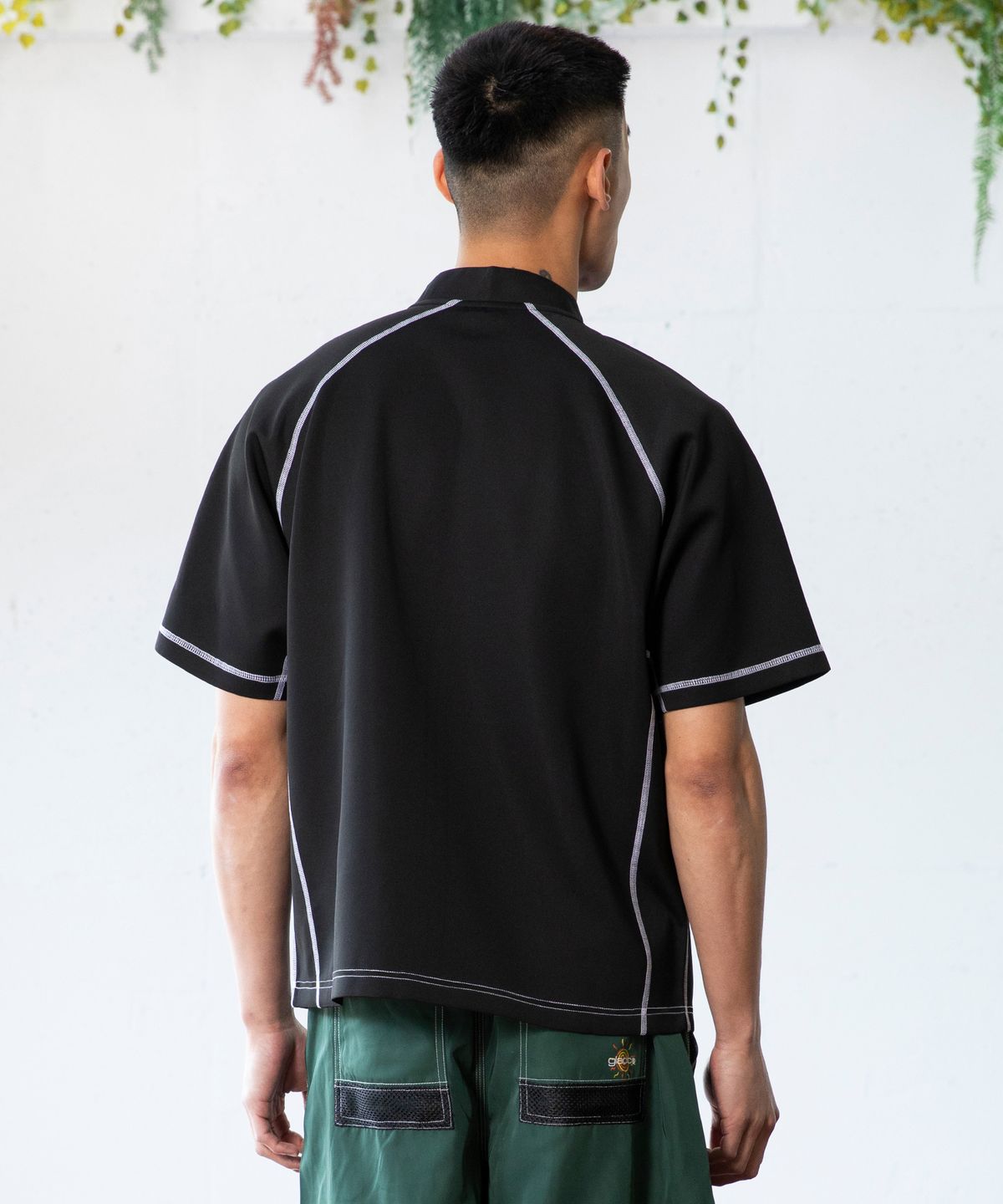 글랙(GLACK) GT153 소든 반팔집업 래쉬가드 (BLACK)
