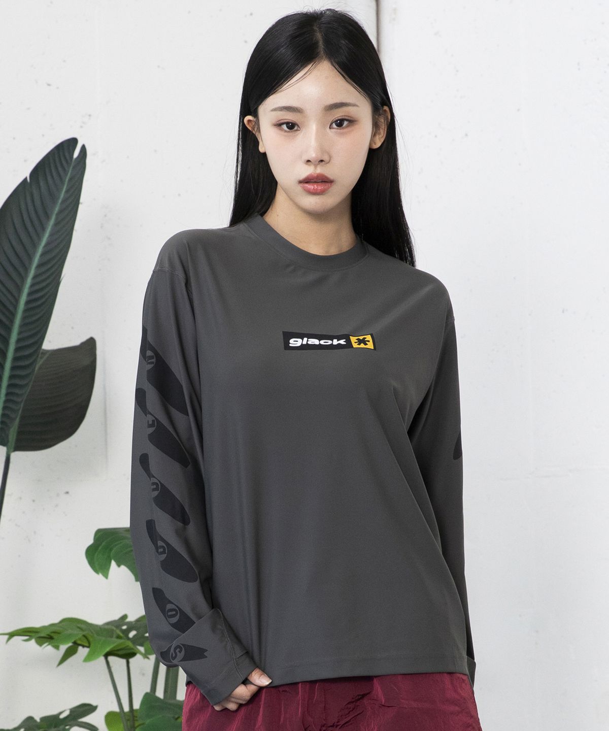 글랙(GLACK) GT156 서프보드 긴팔 래쉬가드 (CHARCOAL GRAY)