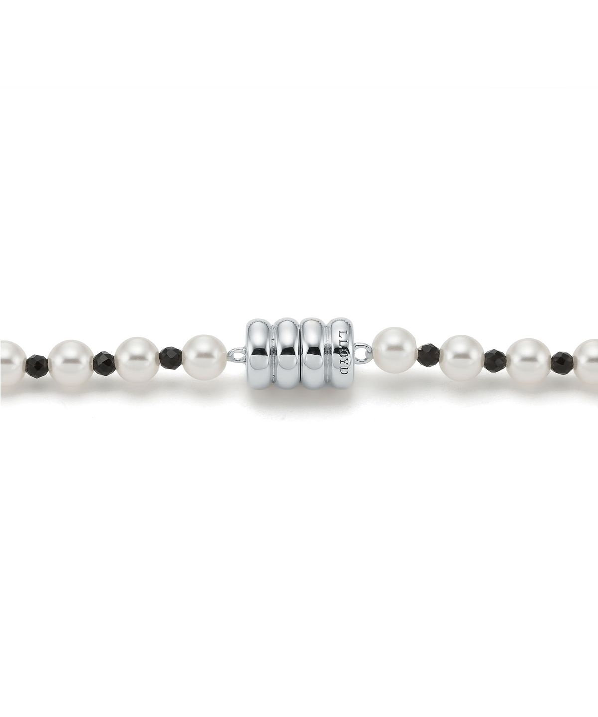 로이드(LLOYD) 고드롱 마그넷 블랙비즈믹스  크림화이트 진주 목걸이(4mm) LLNS25237S