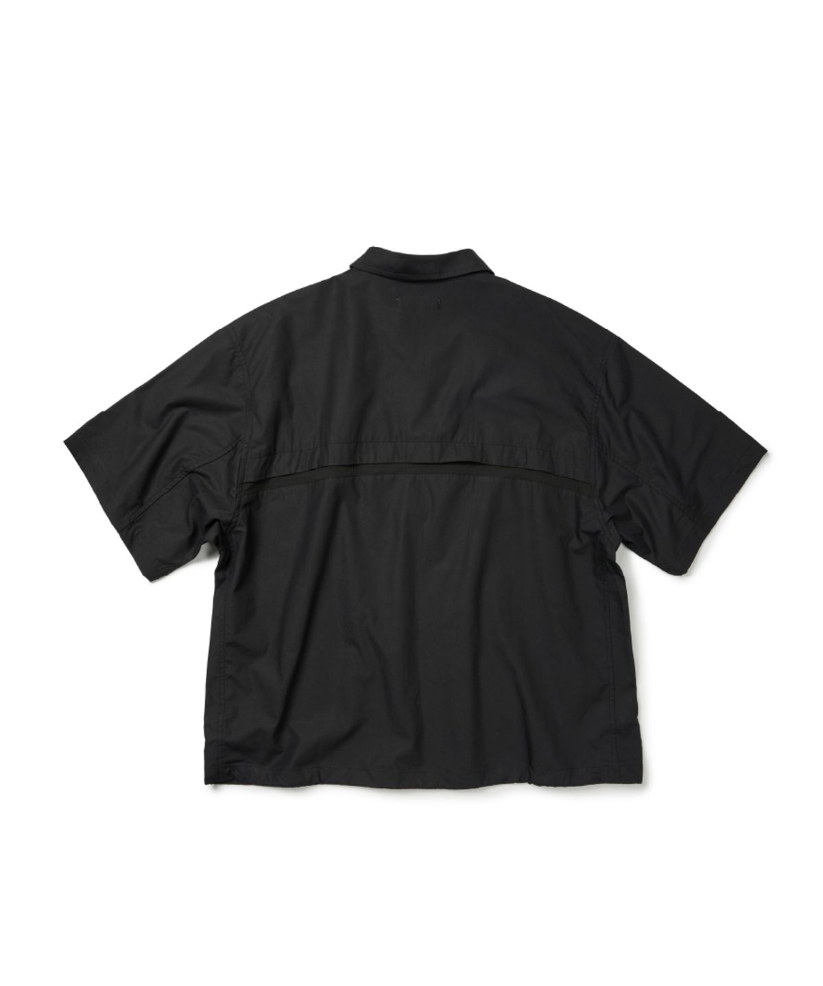 이티씨이(ETCE) PANEL HALF ZIP SHIRT (BLACK)