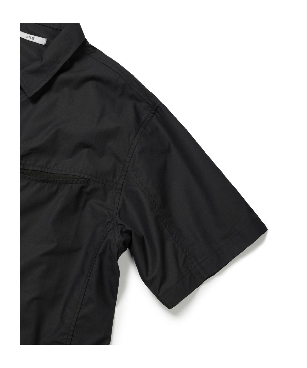 이티씨이(ETCE) PANEL HALF ZIP SHIRT (BLACK)