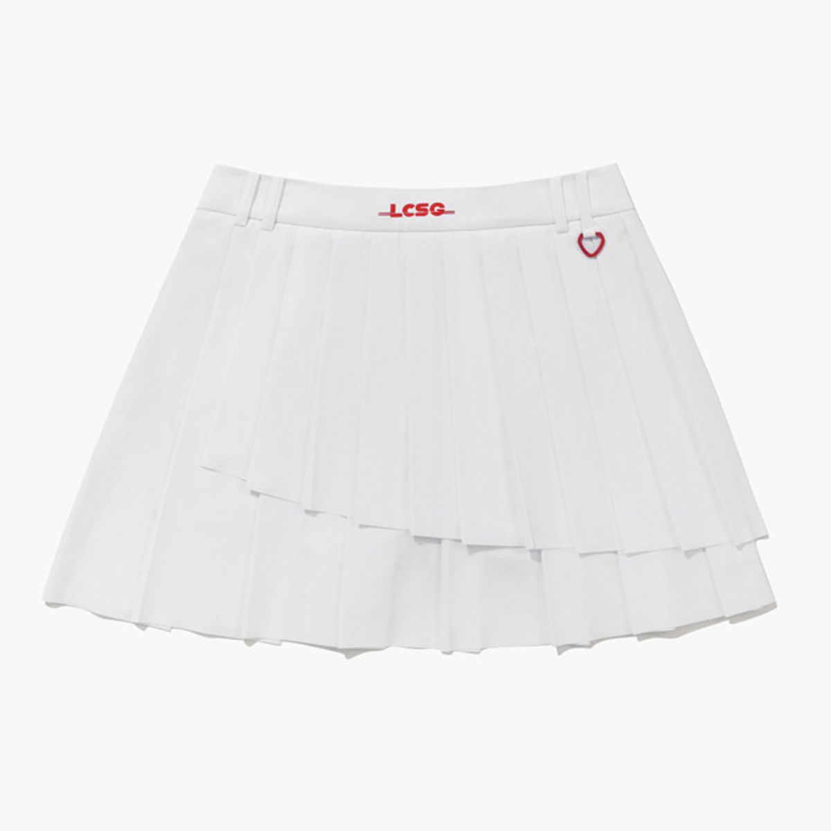 르꼬끄 골프(LECOQ GOLF) 여성 언발란스 잔플리츠 스커트 (GQ222LSK41)
