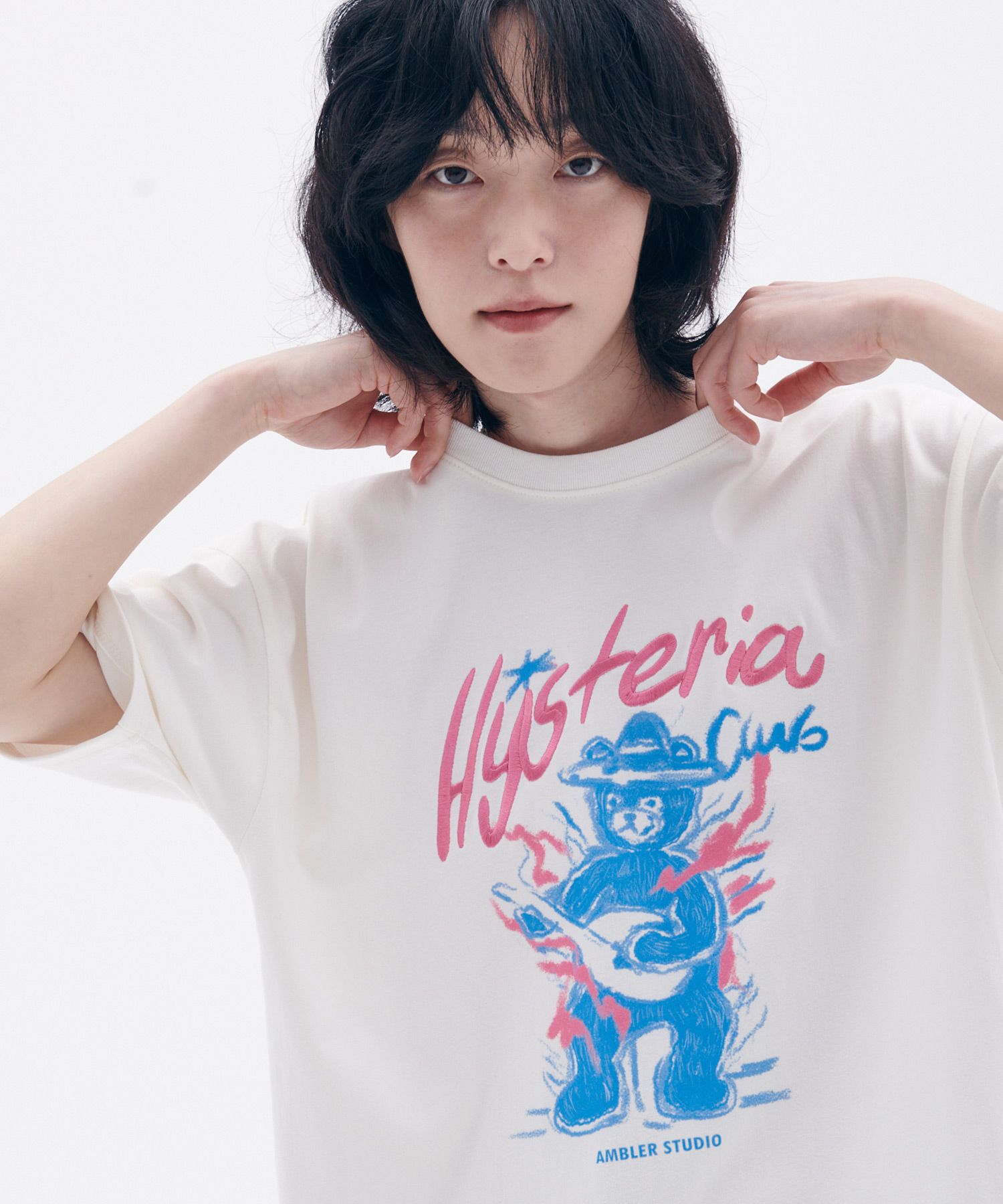 【AMBLER】 Hysteria bear embroidered short-sleeved T-shirt MUSINSA | AMBLER Hysteria bear embroidered short sleeve t