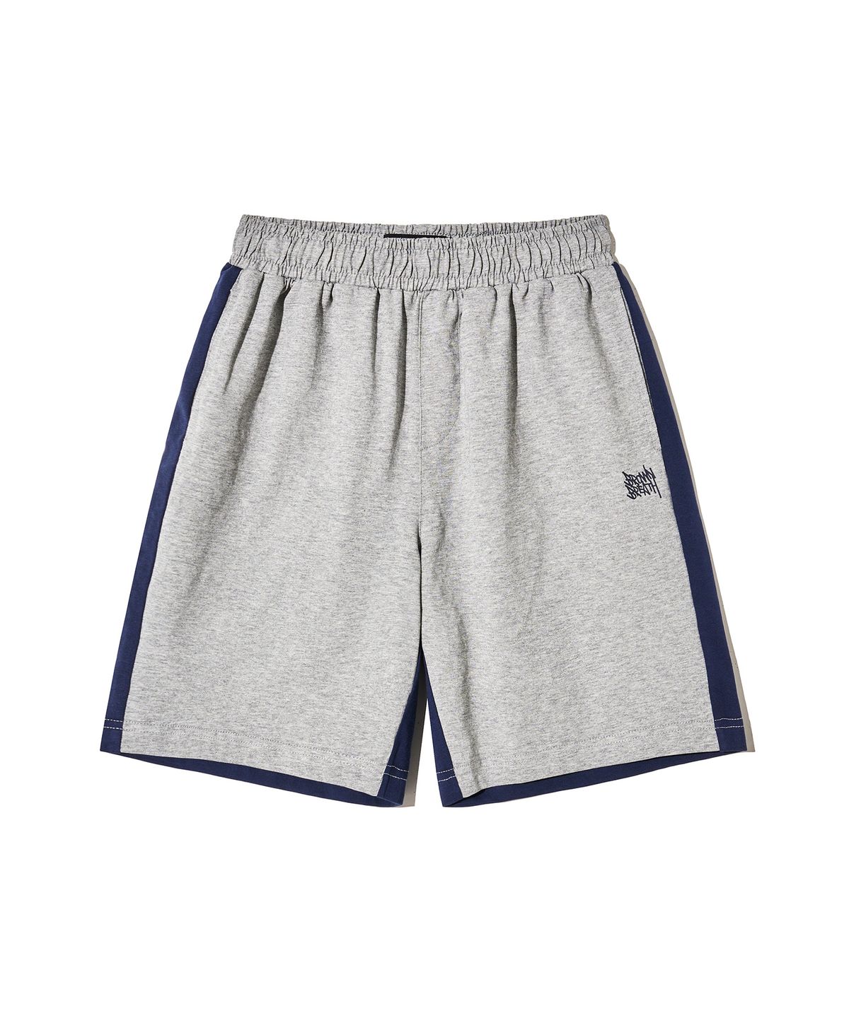 브라운브레스 키즈(BROWNBREATH KIDS) KIDS TAG 2TONE SHORTS - MELANGE GREY