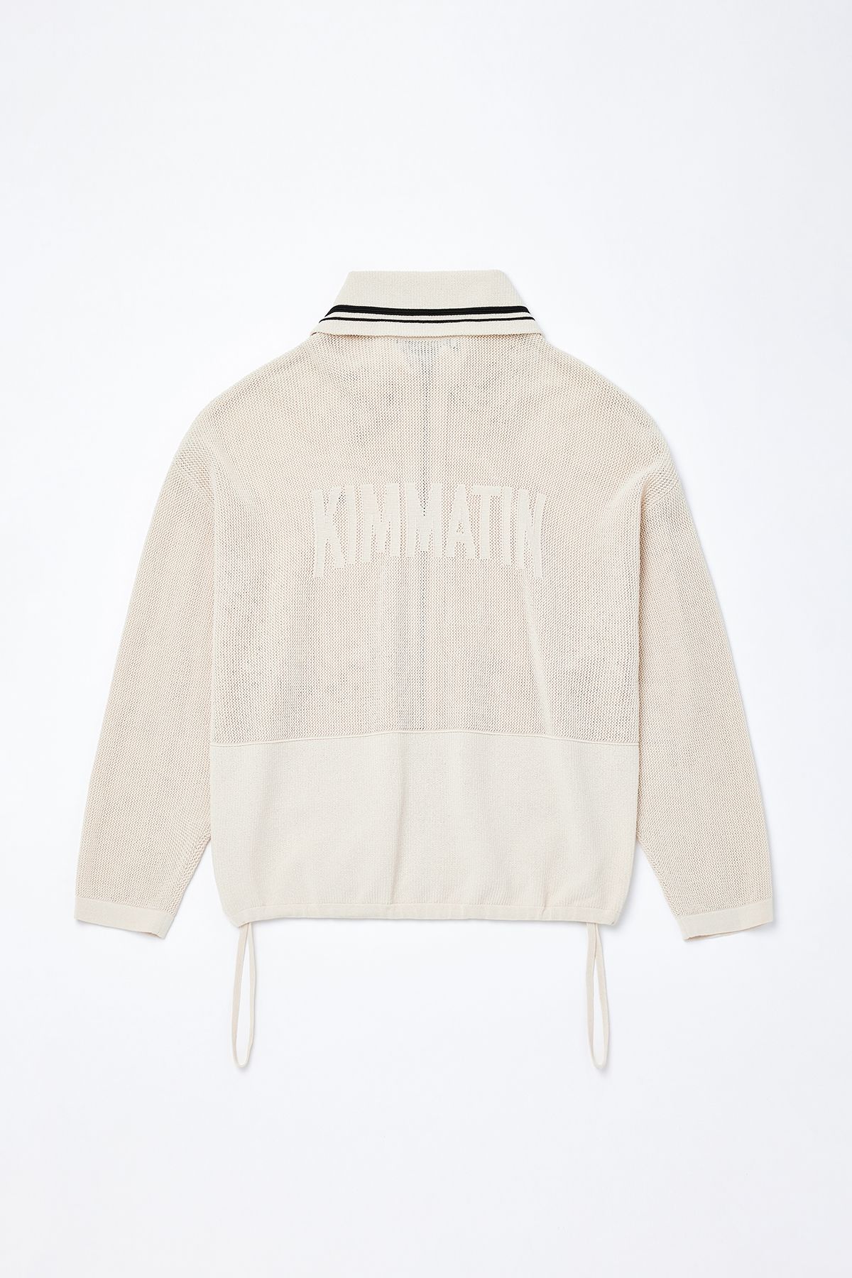 MUSINSA | MATIN KIM DIAGONAL TEXTURE HALF SLEEVE KNIT TOP IN