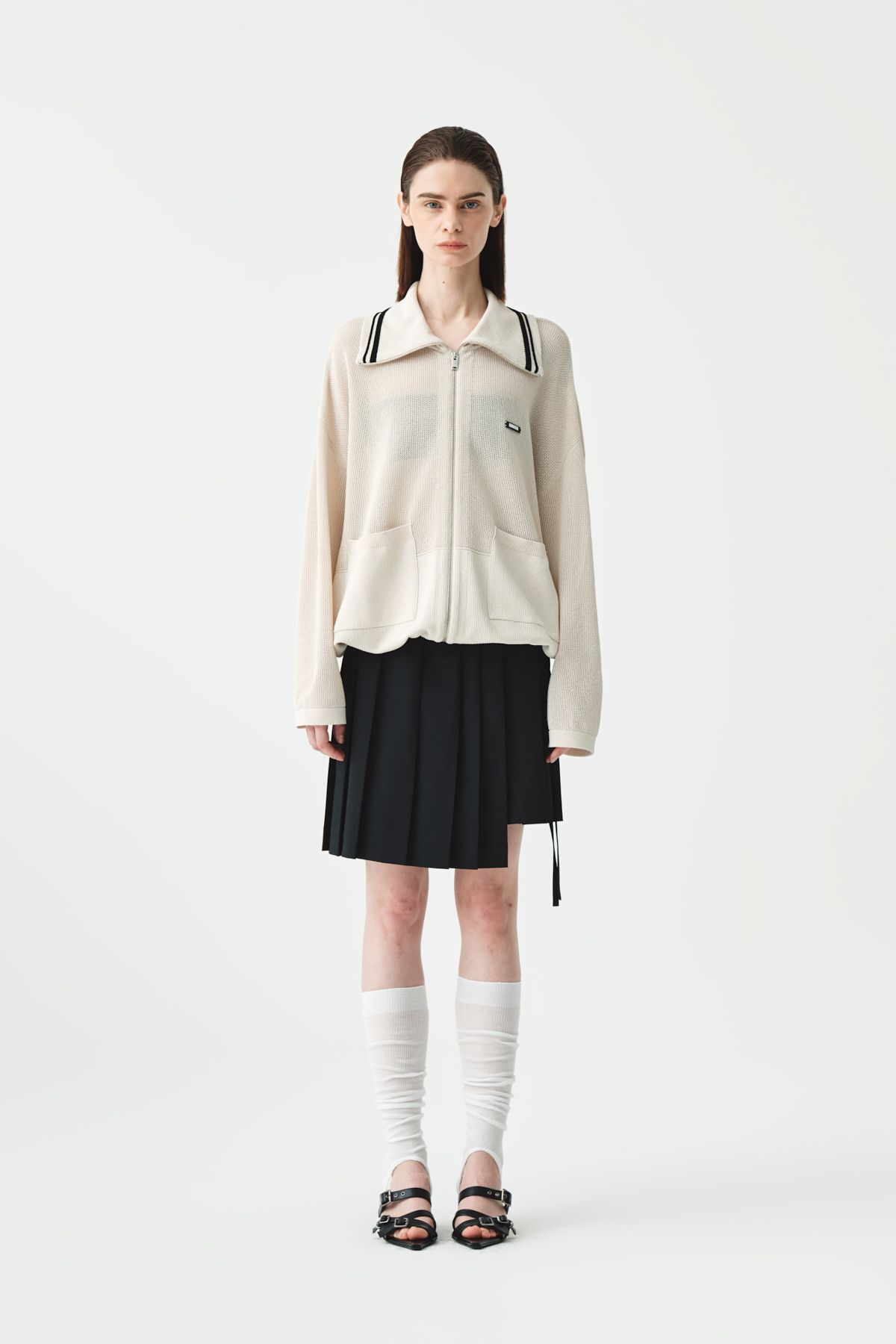 MUSINSA | MATIN KIM [KIMMATIN] MESH BACK LOGO KNIT JUMPER IN