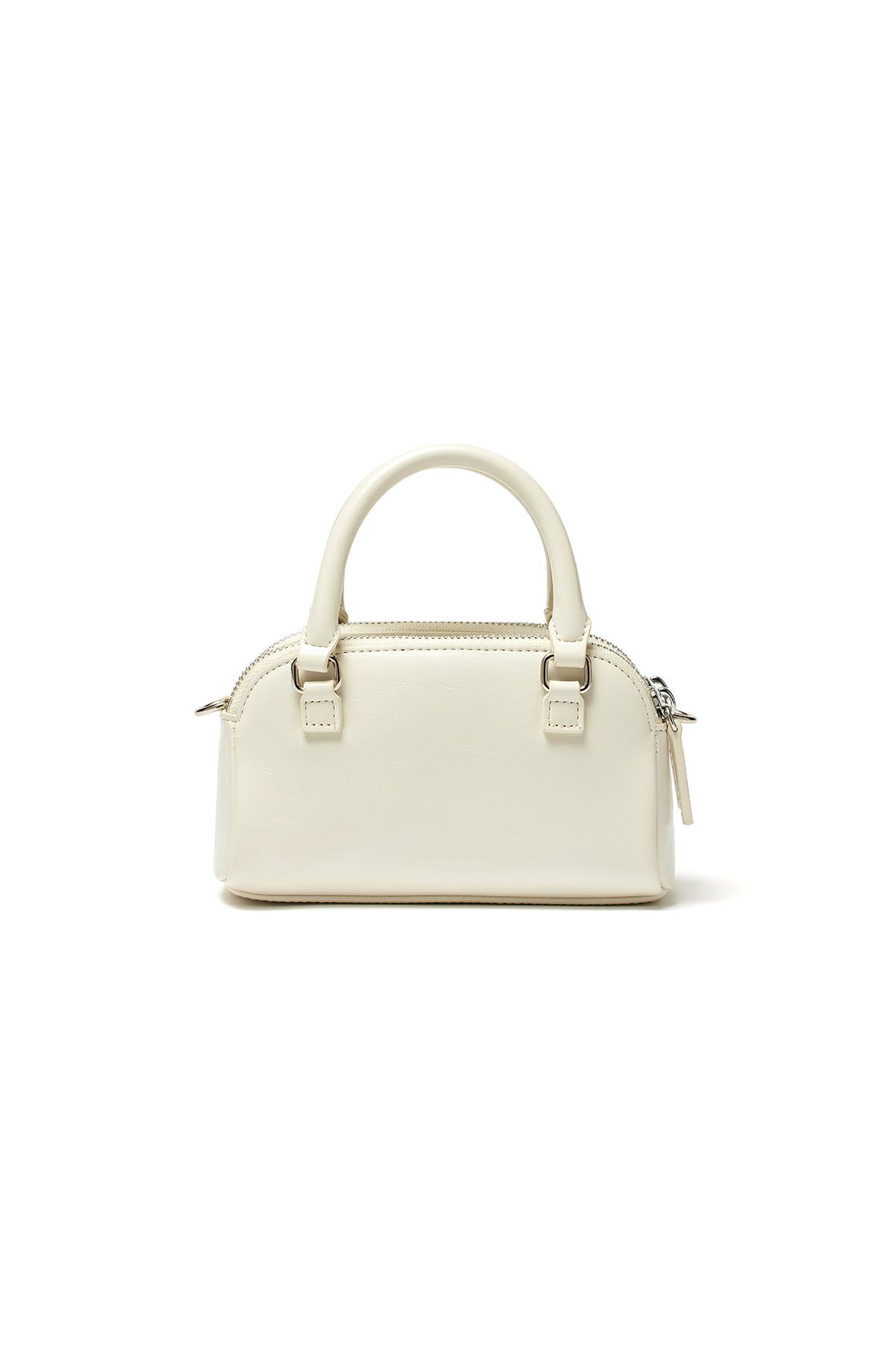 MUSINSA公式 | MATIN KIM DOUBLE ZIPPER MINI CROSS BAG IN WHITE