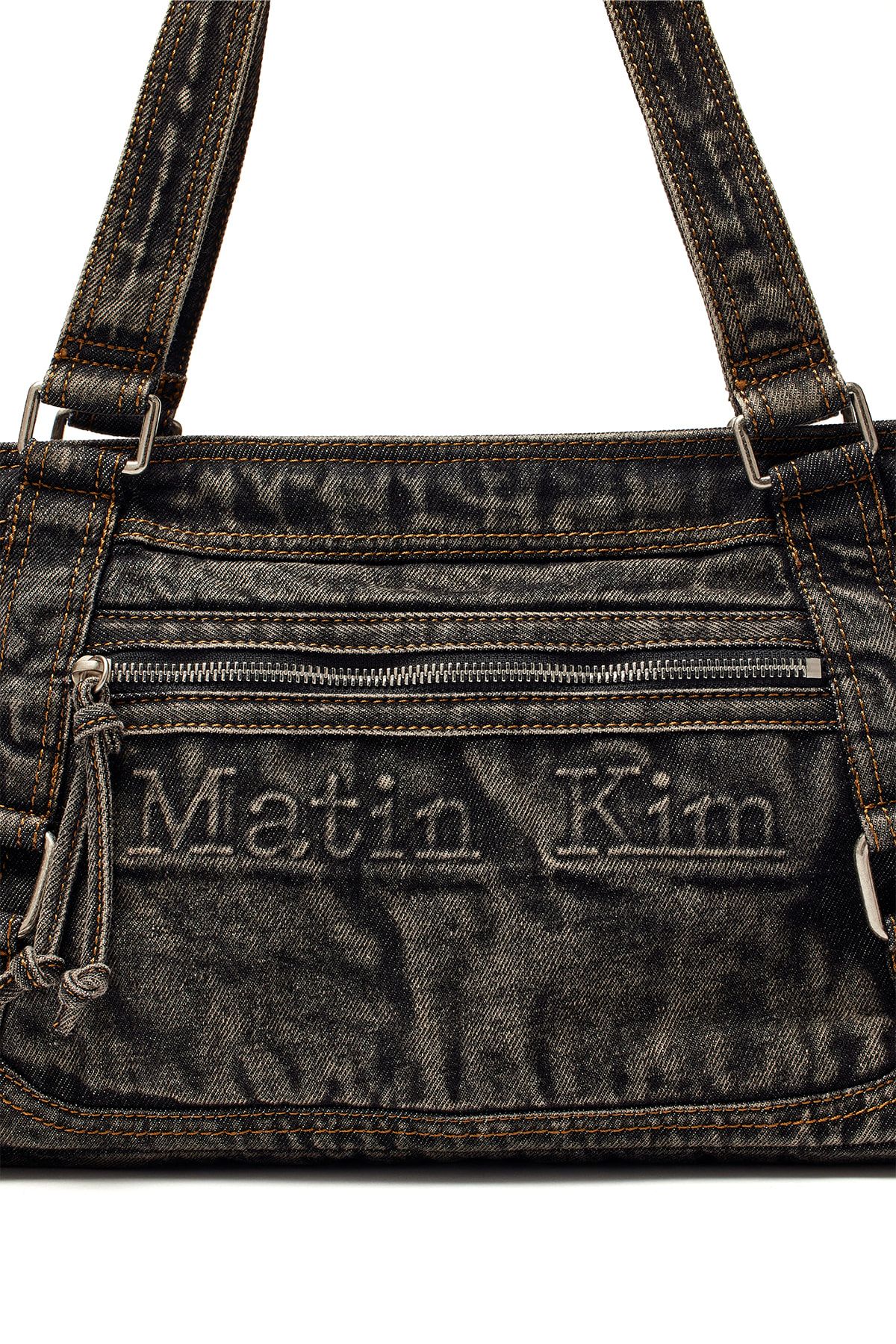 MUSINSA | MATIN KIM MATIN WASHED DENIM SQUARE BAG IN BLACK