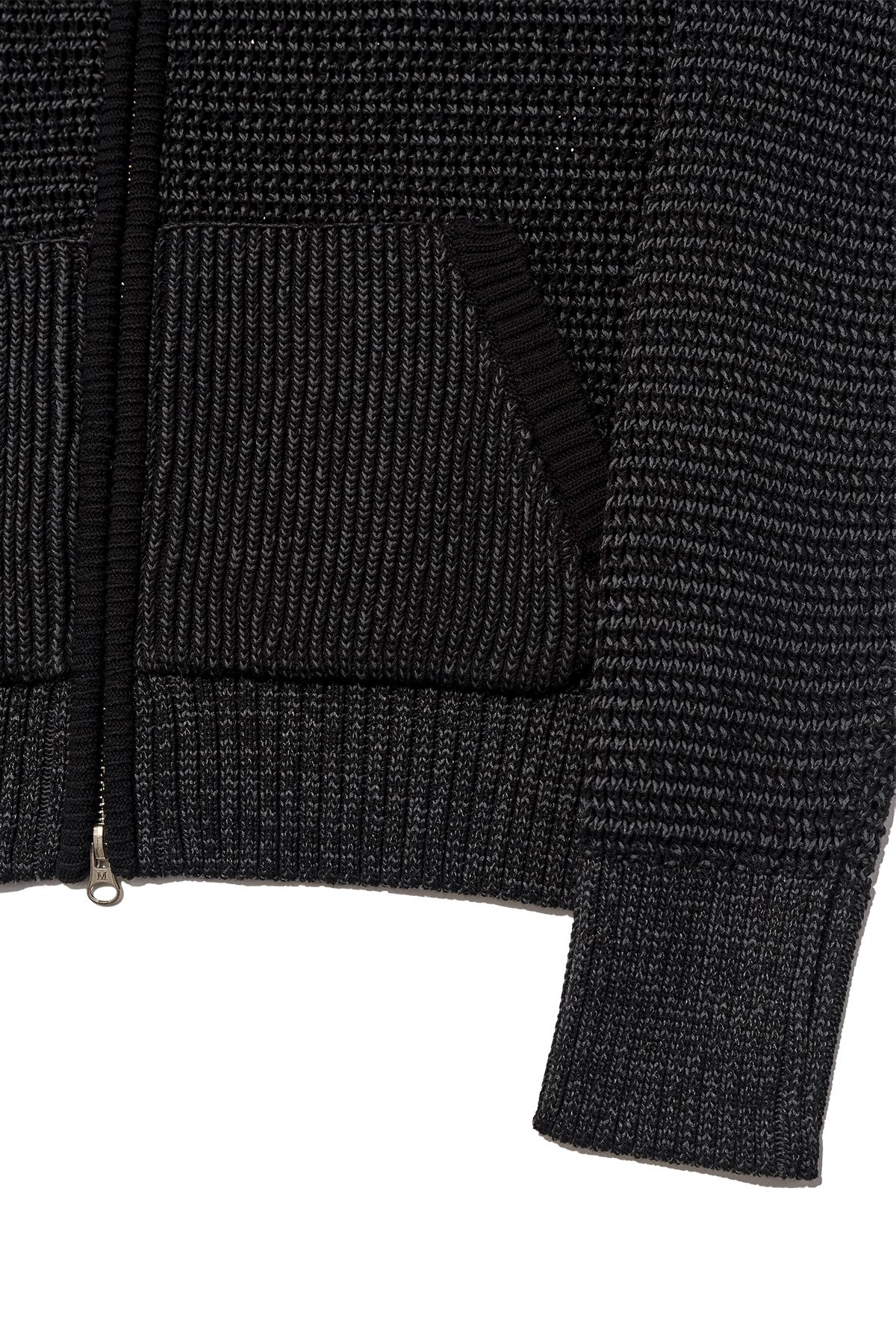 2024-25 秋冬新作  MUSINSA BLACK IN UP ZIP HOODY KNIT MESH TONE TWO KIM MATIN | トップス