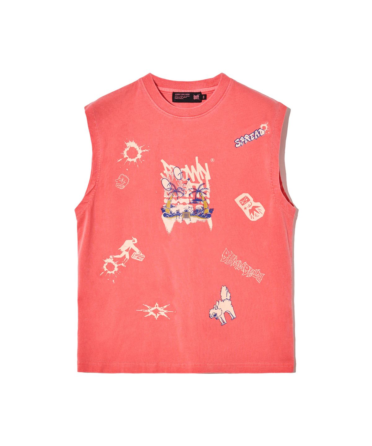 브라운브레스 키즈(BROWNBREATH KIDS) KIDS PIGMENT WASHING SLEEVELESS - PINK
