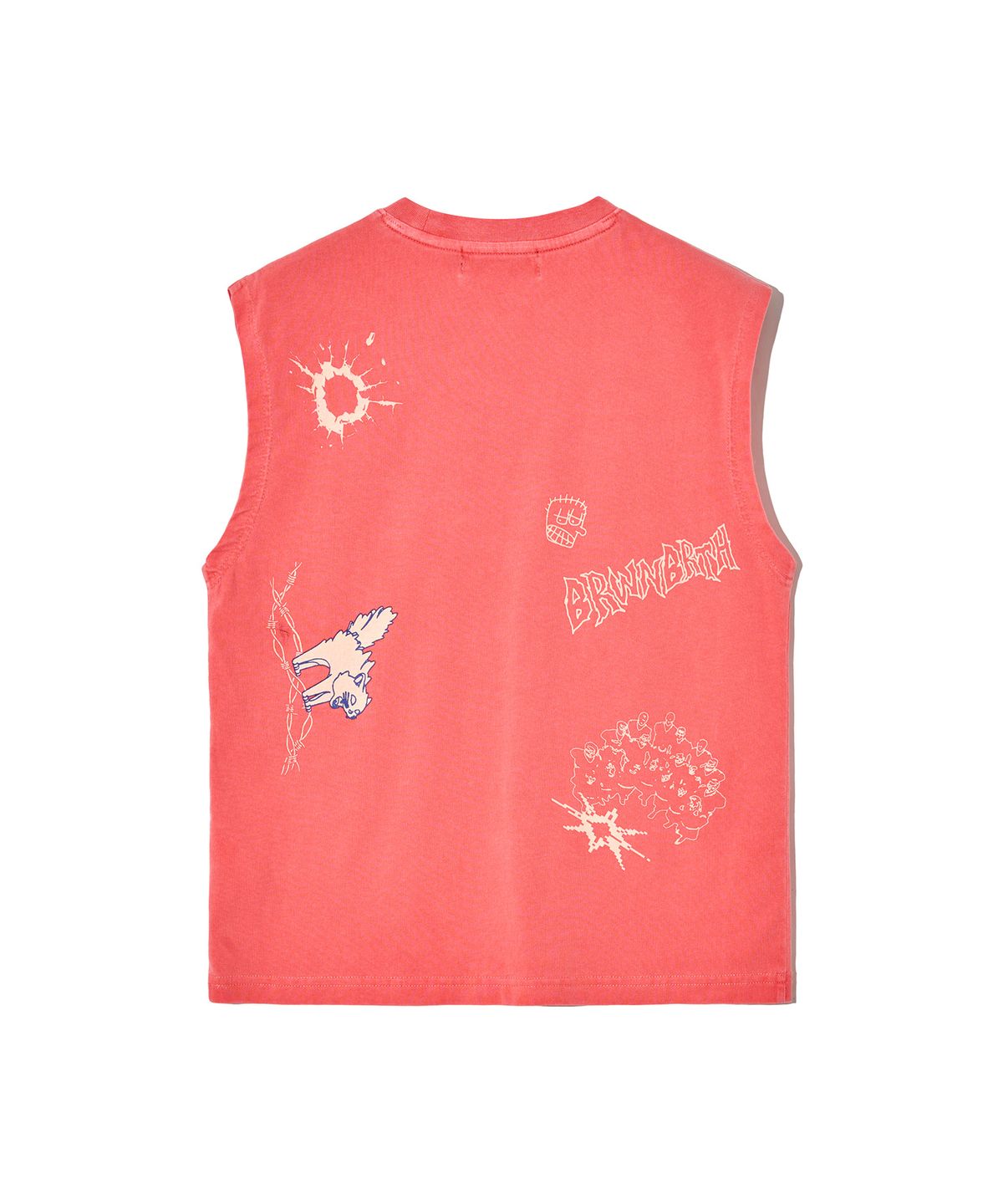 브라운브레스 키즈(BROWNBREATH KIDS) KIDS PIGMENT WASHING SLEEVELESS - PINK