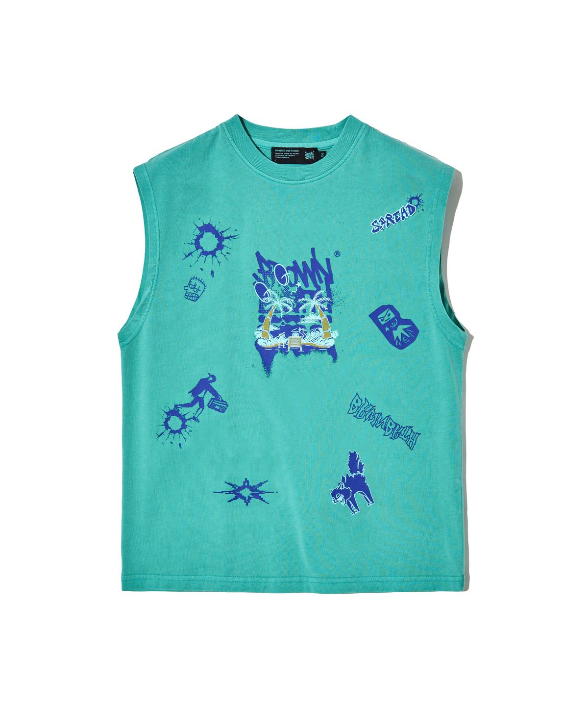 브라운브레스 키즈(BROWNBREATH KIDS) KIDS PIGMENT WASHING SLEEVELESS - MINT