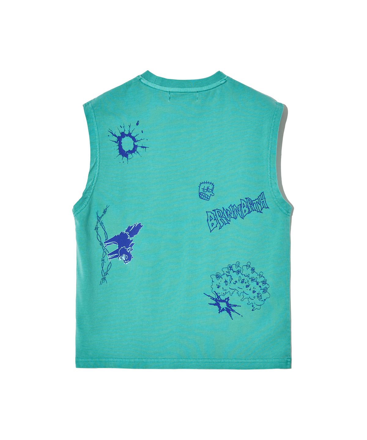 브라운브레스 키즈(BROWNBREATH KIDS) KIDS PIGMENT WASHING SLEEVELESS - MINT