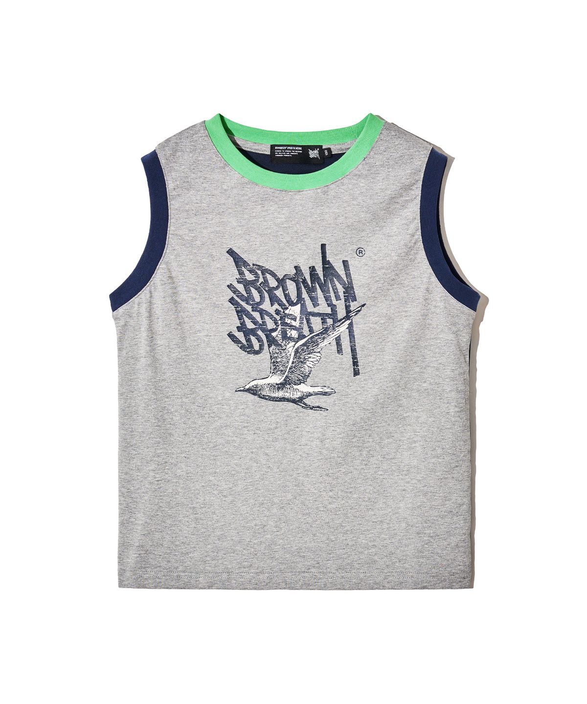 브라운브레스 키즈(BROWNBREATH KIDS) KIDS BE FREE TAG TEE - MELANGE GREY