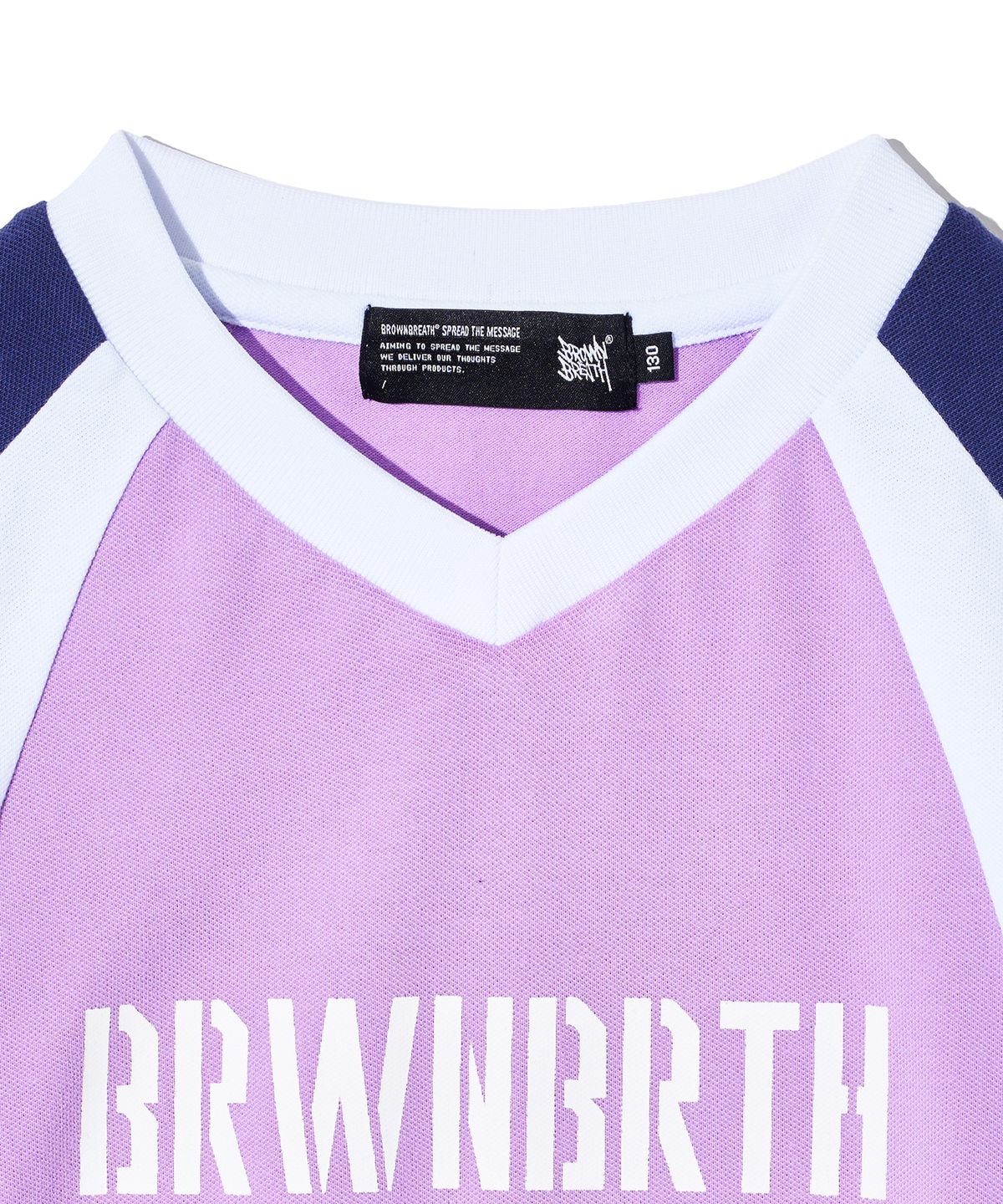 브라운브레스 키즈(BROWNBREATH KIDS) KIDS BB BLOCK TEE - PURPLE
