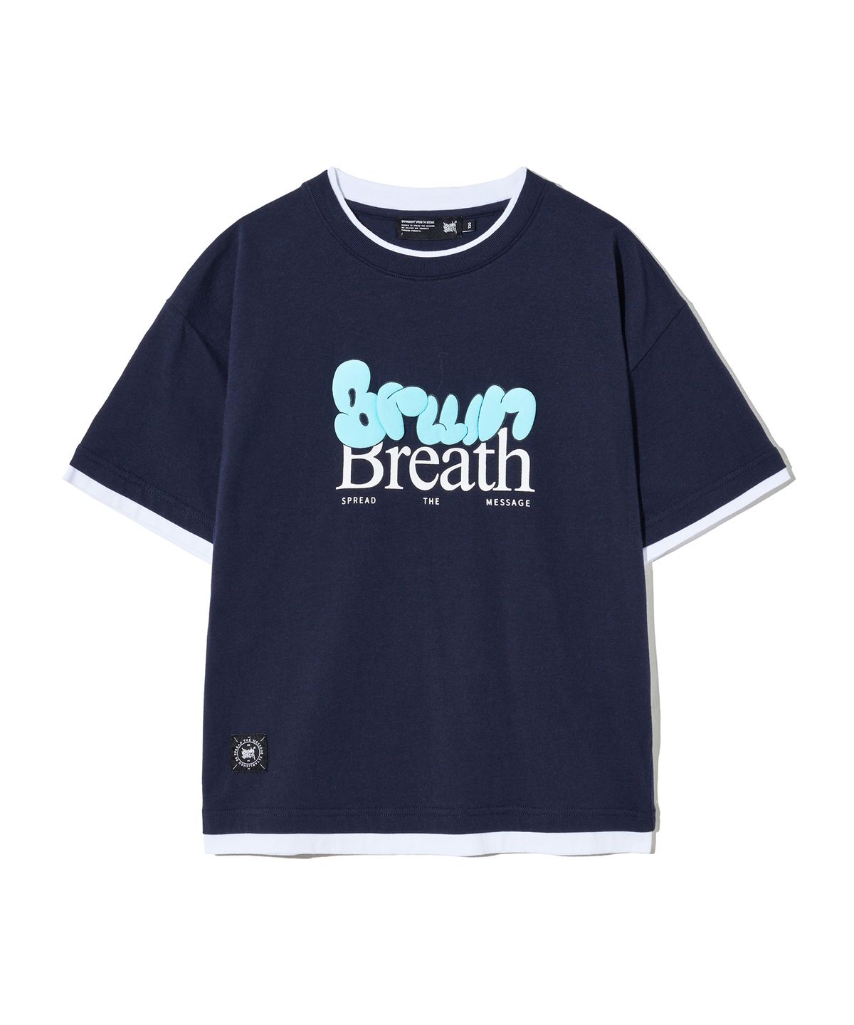 브라운브레스 키즈(BROWNBREATH KIDS) KIDS LAYERED TEE - NAVY