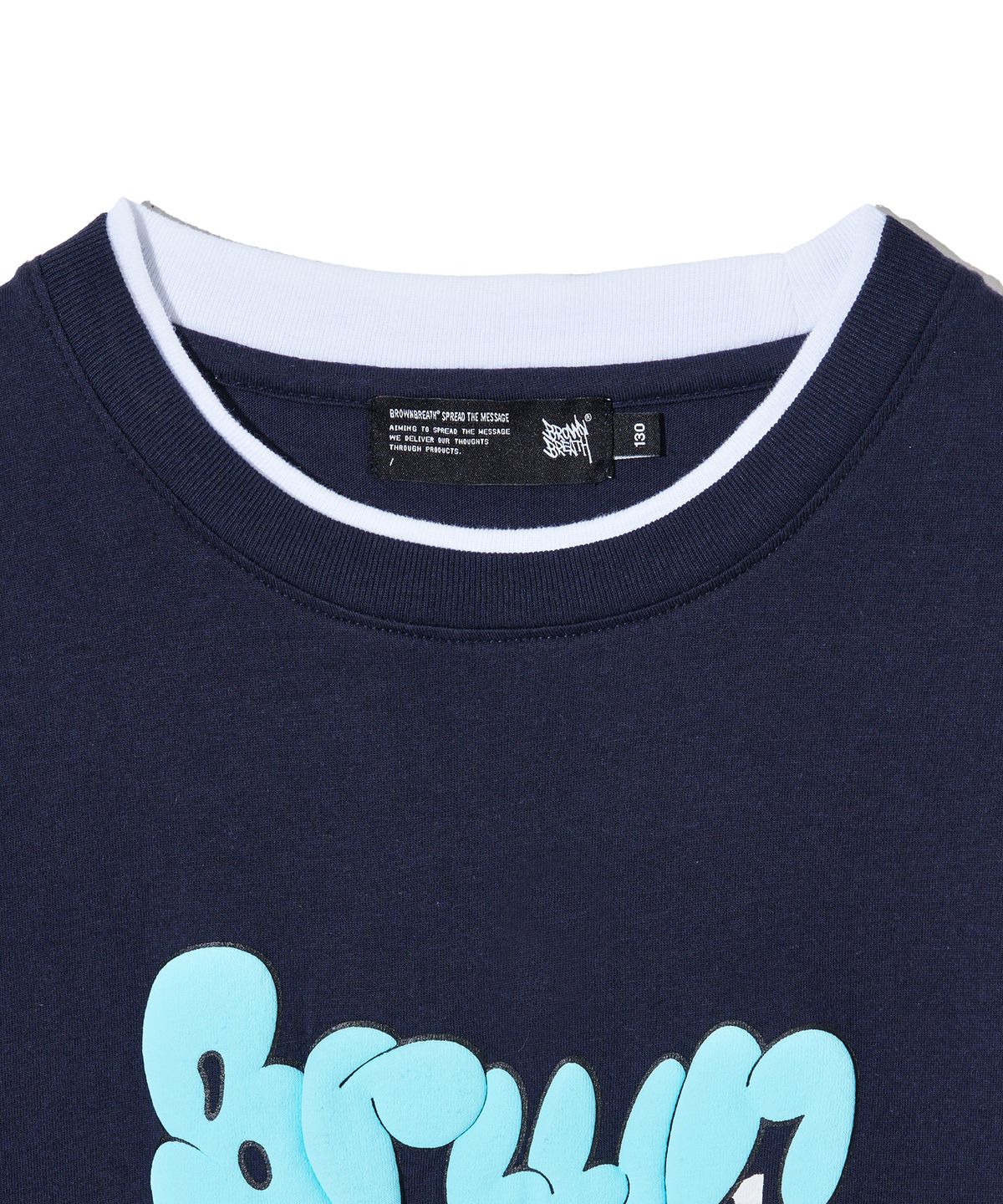브라운브레스 키즈(BROWNBREATH KIDS) KIDS LAYERED TEE - NAVY