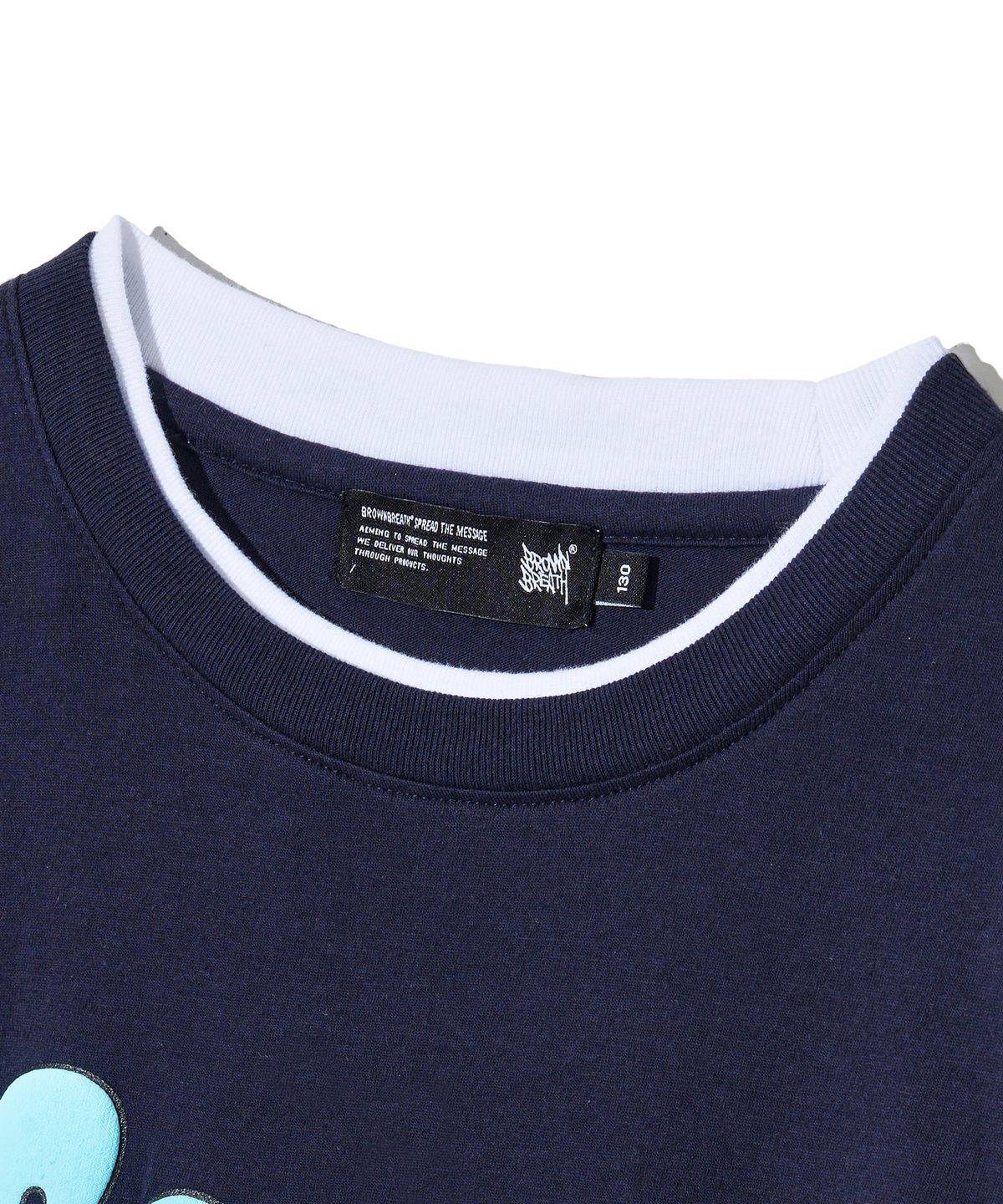 브라운브레스 키즈(BROWNBREATH KIDS) KIDS LAYERED TEE - NAVY