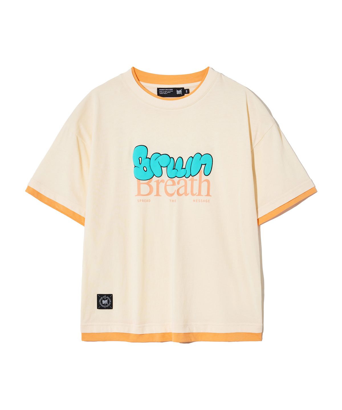 브라운브레스 키즈(BROWNBREATH KIDS) KIDS LAYERED TEE - CREAM