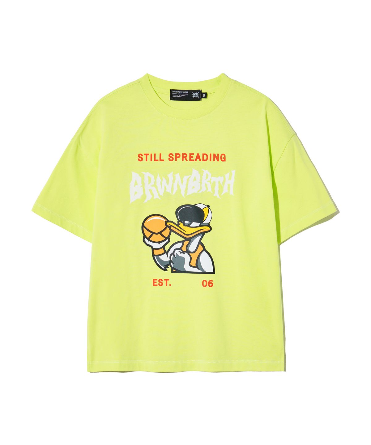 브라운브레스 키즈(BROWNBREATH KIDS) KIDS CARTOON TEE - LIME