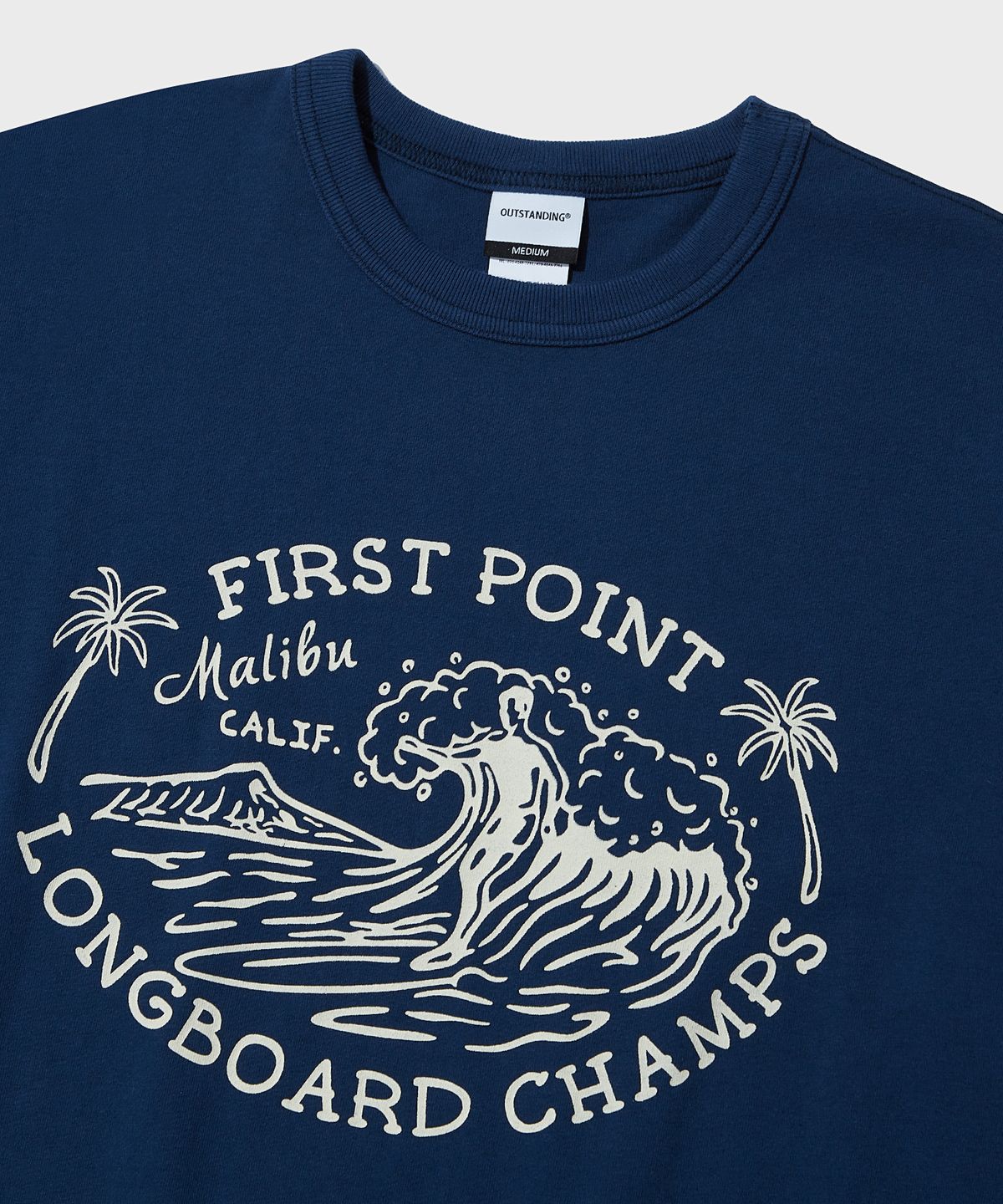 아웃스탠딩(OUTSTANDING) V.S.C TEE(FIRST POINT)_LIGHT NAVY