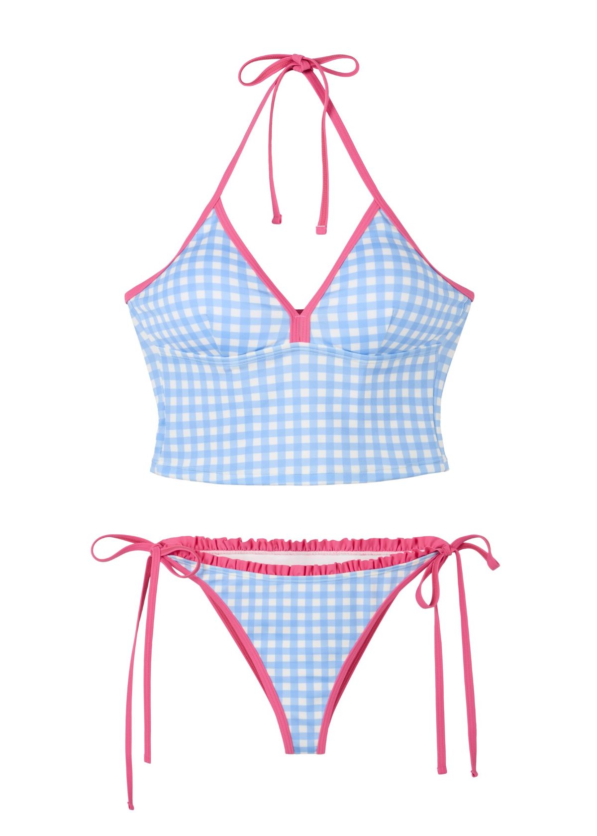 필즈라이크썸머(FEELS LIKE SUMMER) BABY BLUE CHECK TANKINI