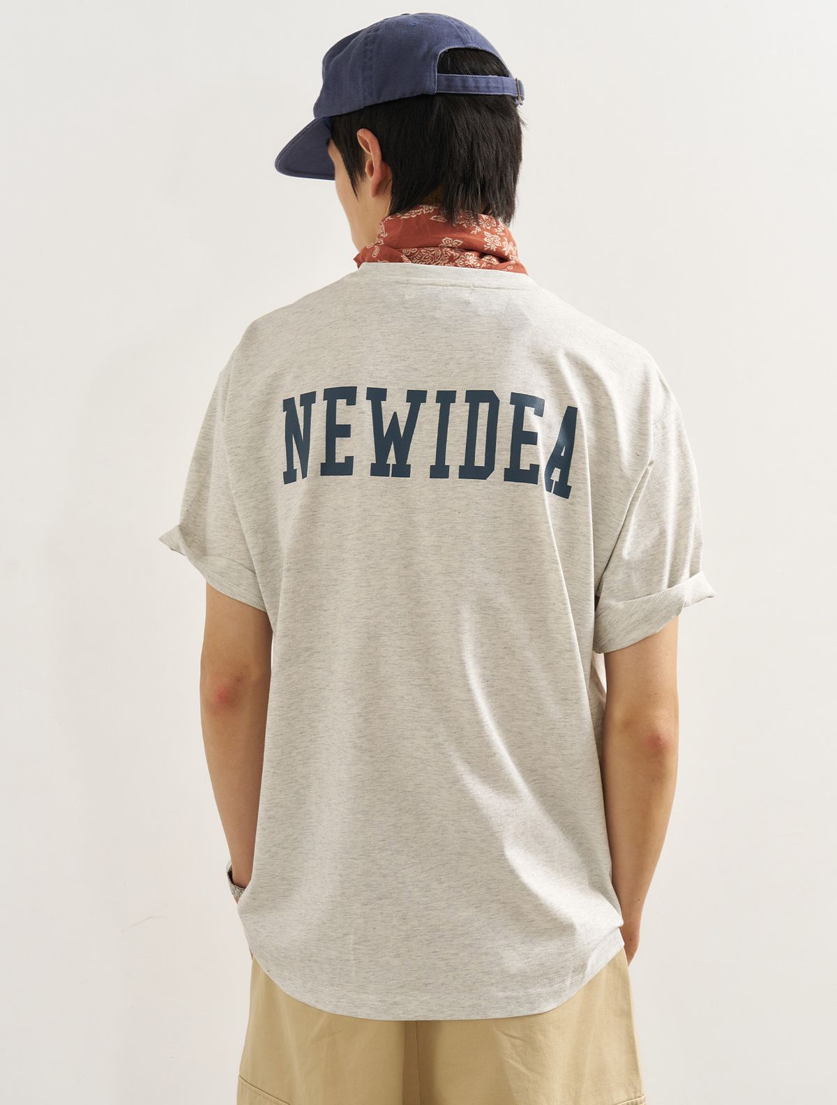 제너럴아이디어(GENERALIDEA) UNISEX 뉴아이디어 레귤러 반팔티 [MELANGE GREY] / SBE2U01012