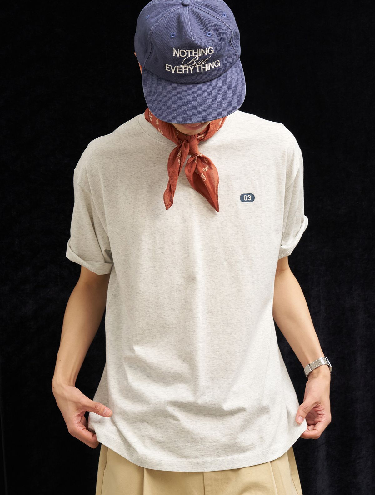 제너럴아이디어(GENERALIDEA) UNISEX 뉴아이디어 레귤러 반팔티 [MELANGE GREY] / SBE2U01012
