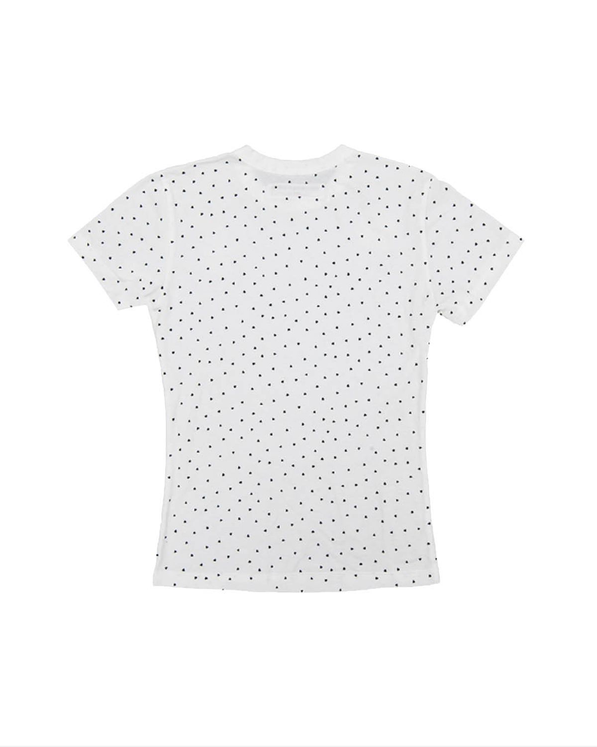 더뮤지엄비지터(THEMUSEUMVISITOR) RABBIT PRINTED HEART T-SHIRTS (WHITE)