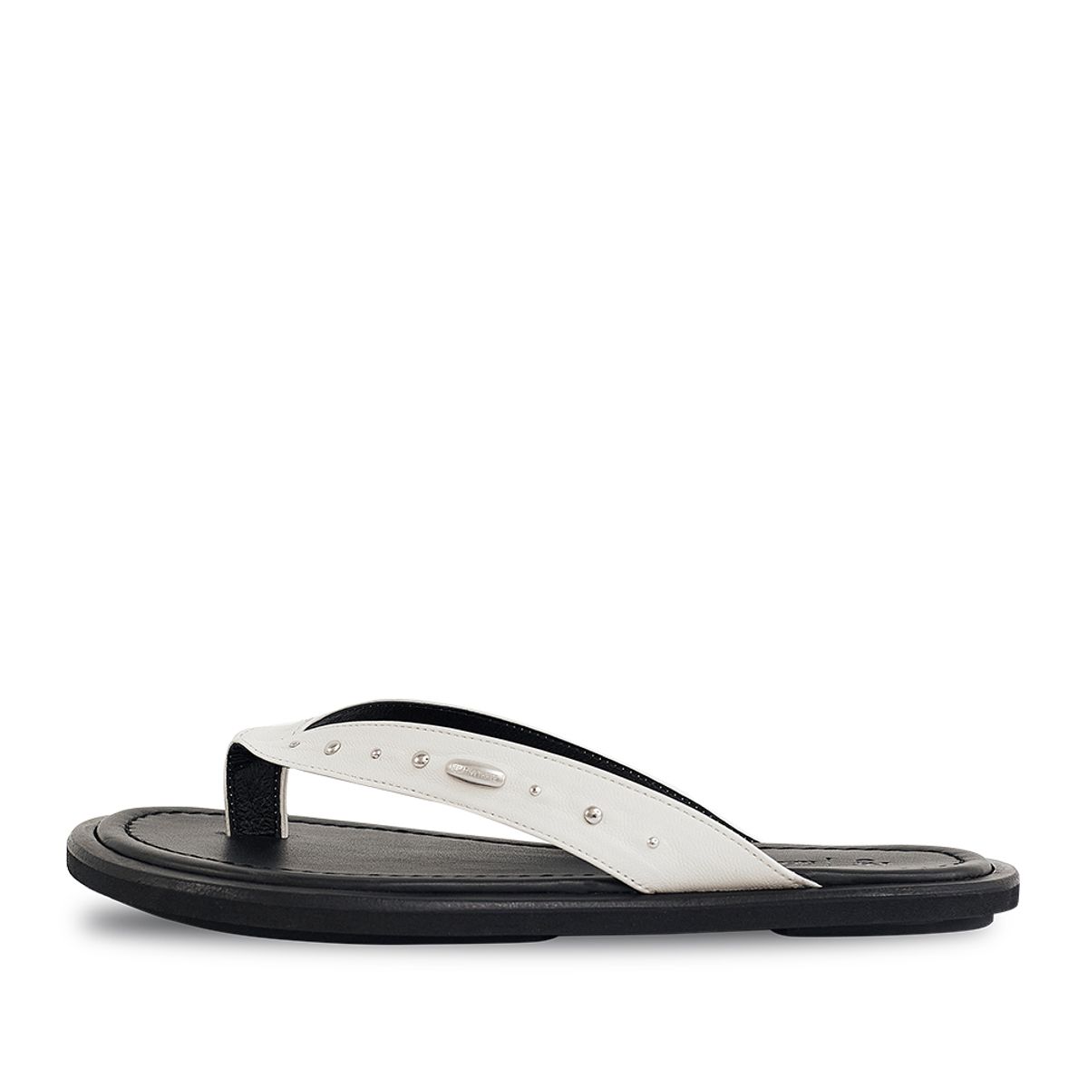 네거티브쓰리(NEGATIVETHREE) Stud Sheepskin Flip Flops_Ivory