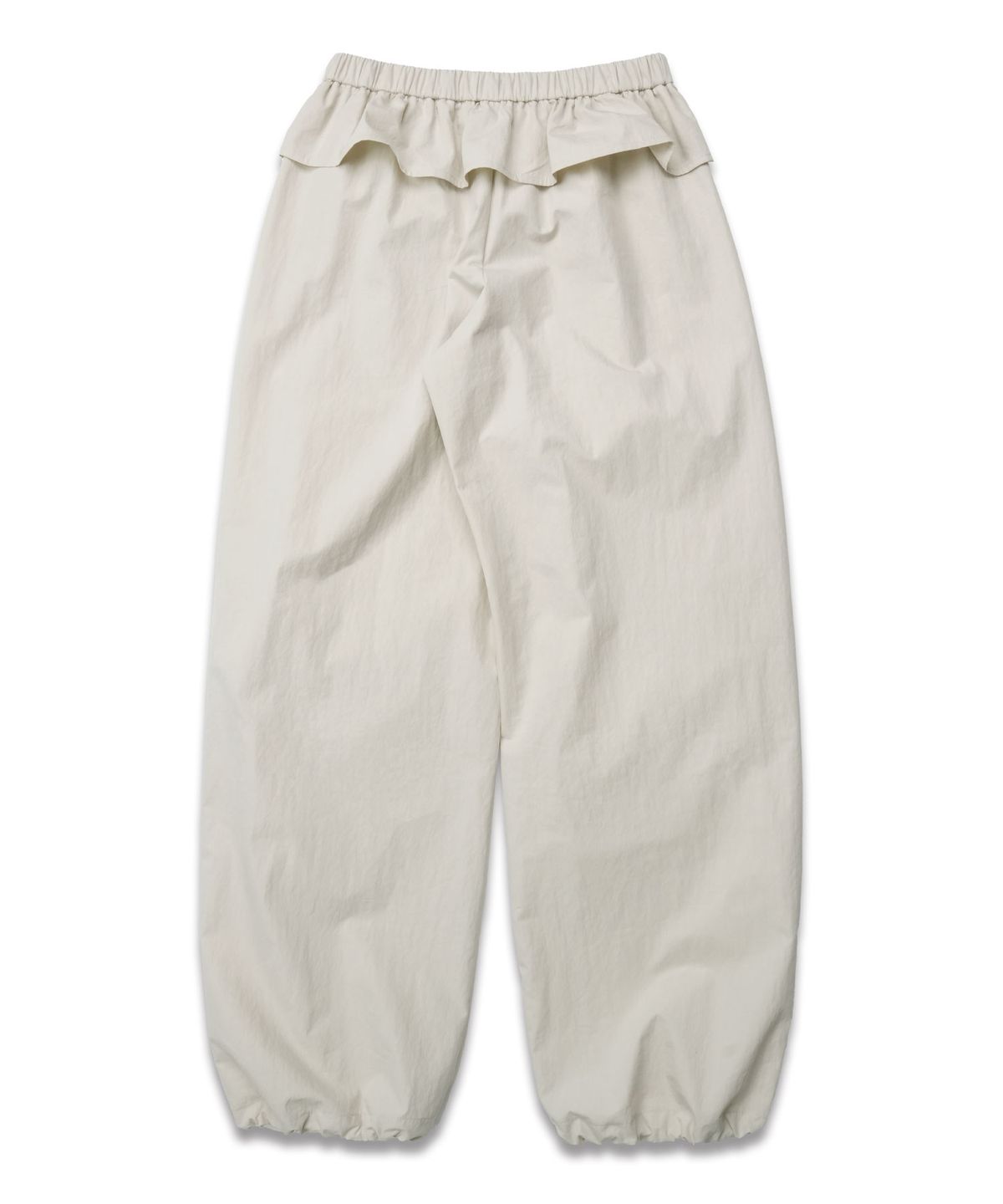 도프셉(DOFFSEPT) Frill Edge Nylon Pants in Beige