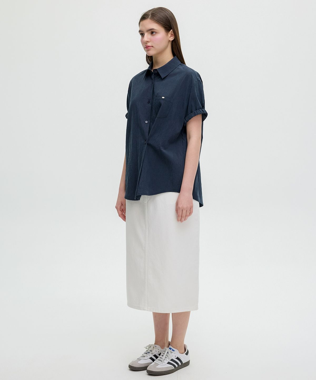 올리브 데 올리브(OLIVE DES OLIVE) H라인 화이트 데님 스커트 OJ5MS4360