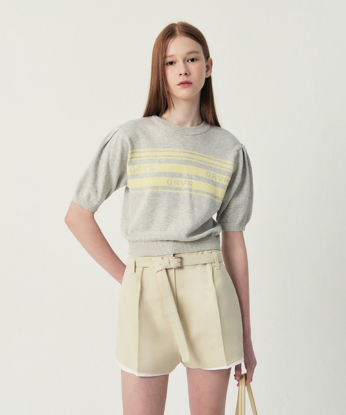 그로브(GROVE) ZANE LAYERED SHORTS (BEIGE)