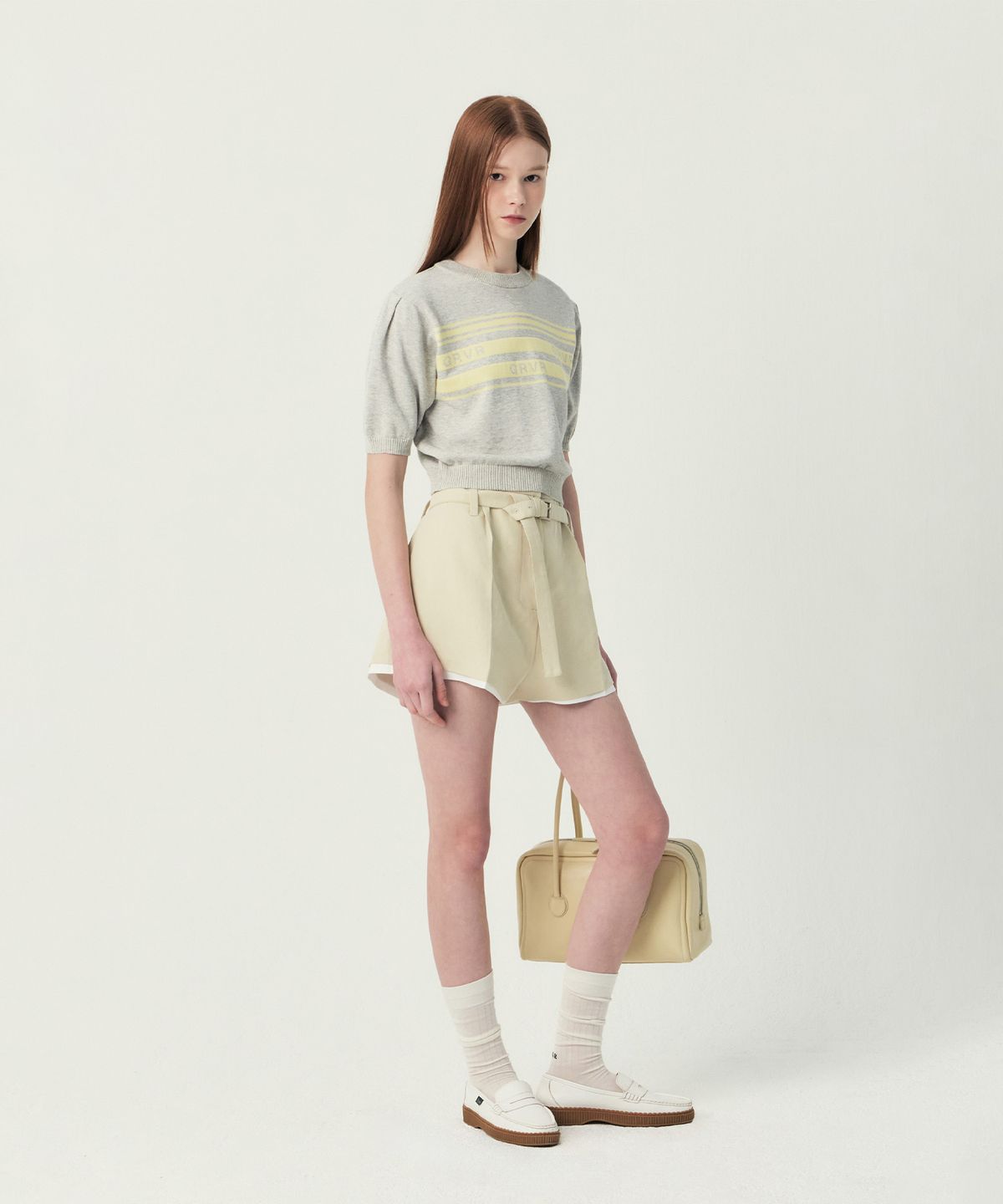 그로브(GROVE) ZANE LAYERED SHORTS (BEIGE)