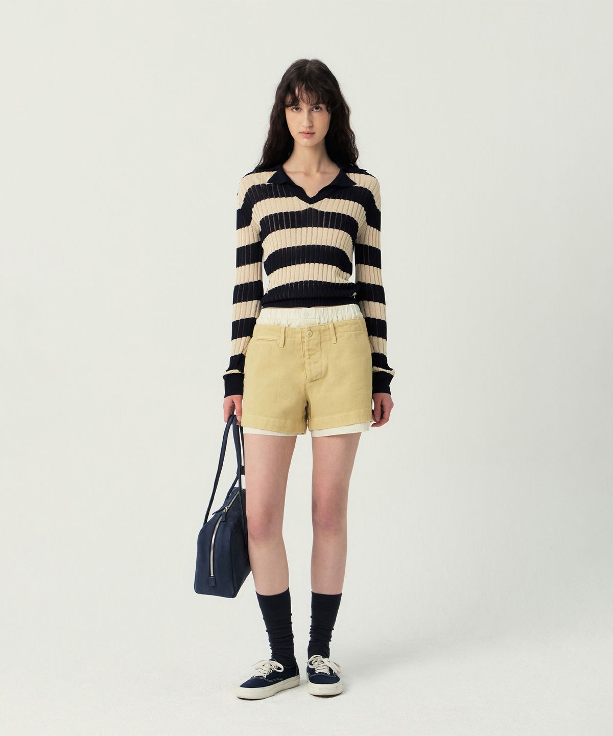 그로브(GROVE) JUNE DENIM SHORTS (YELLOW)