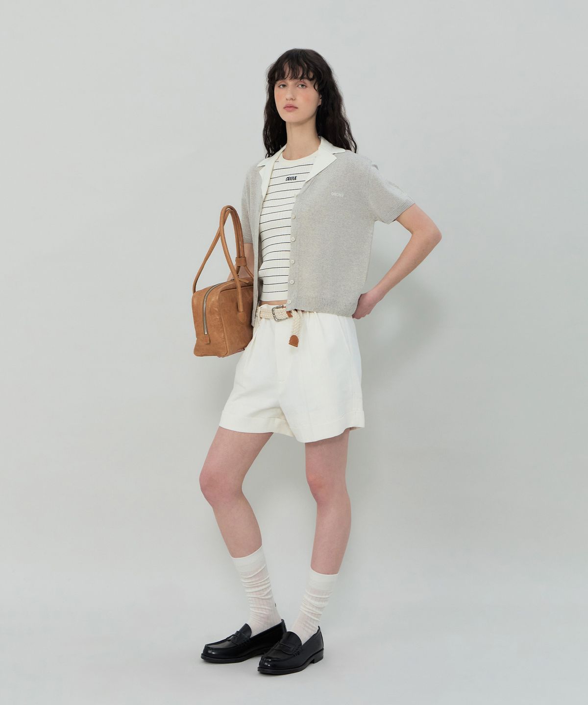 그로브(GROVE) CAVE DENIM SHORTS (IVORY)