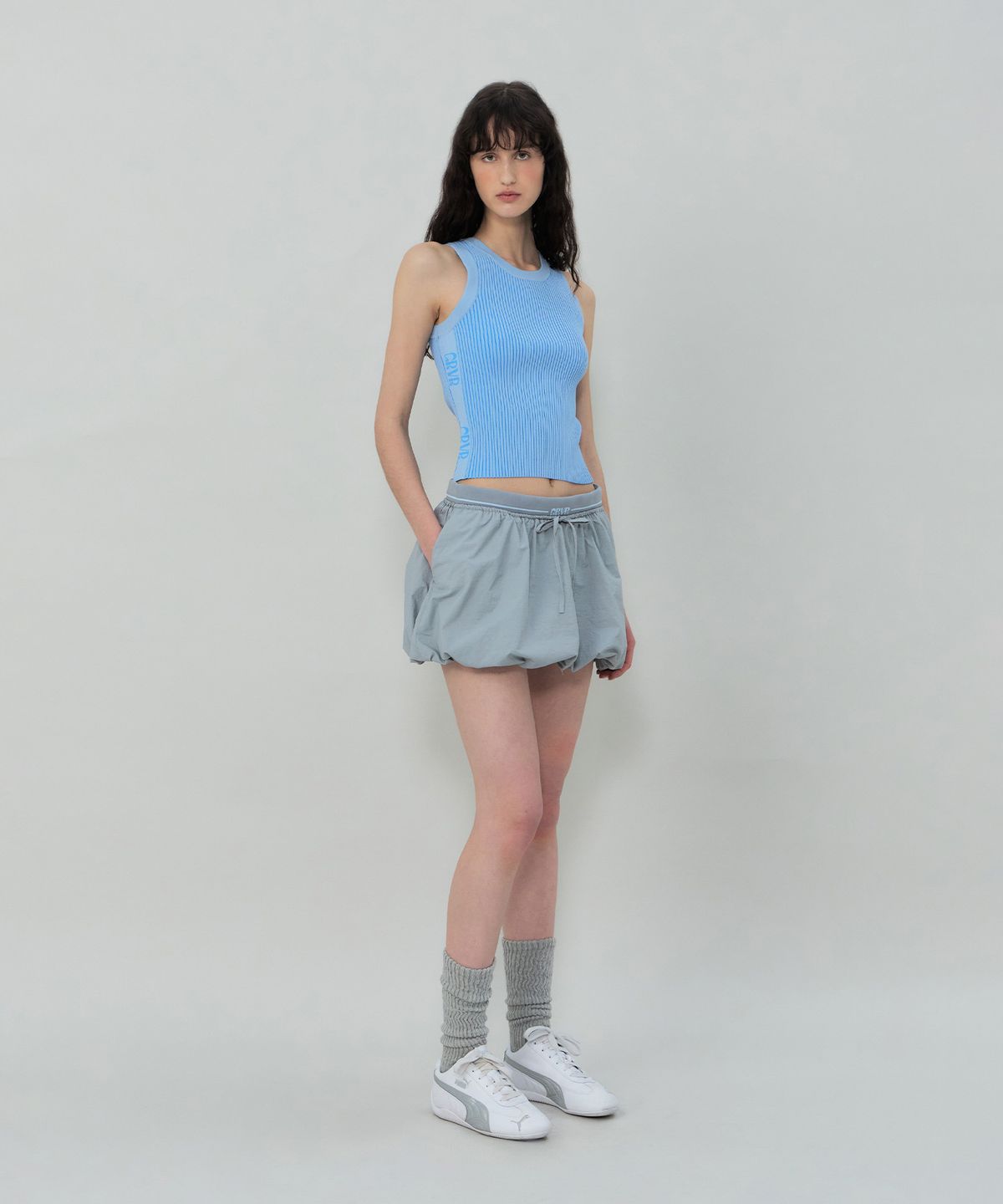 그로브(GROVE) REMI RIB SLEEVELESS KNIT (BLUE)