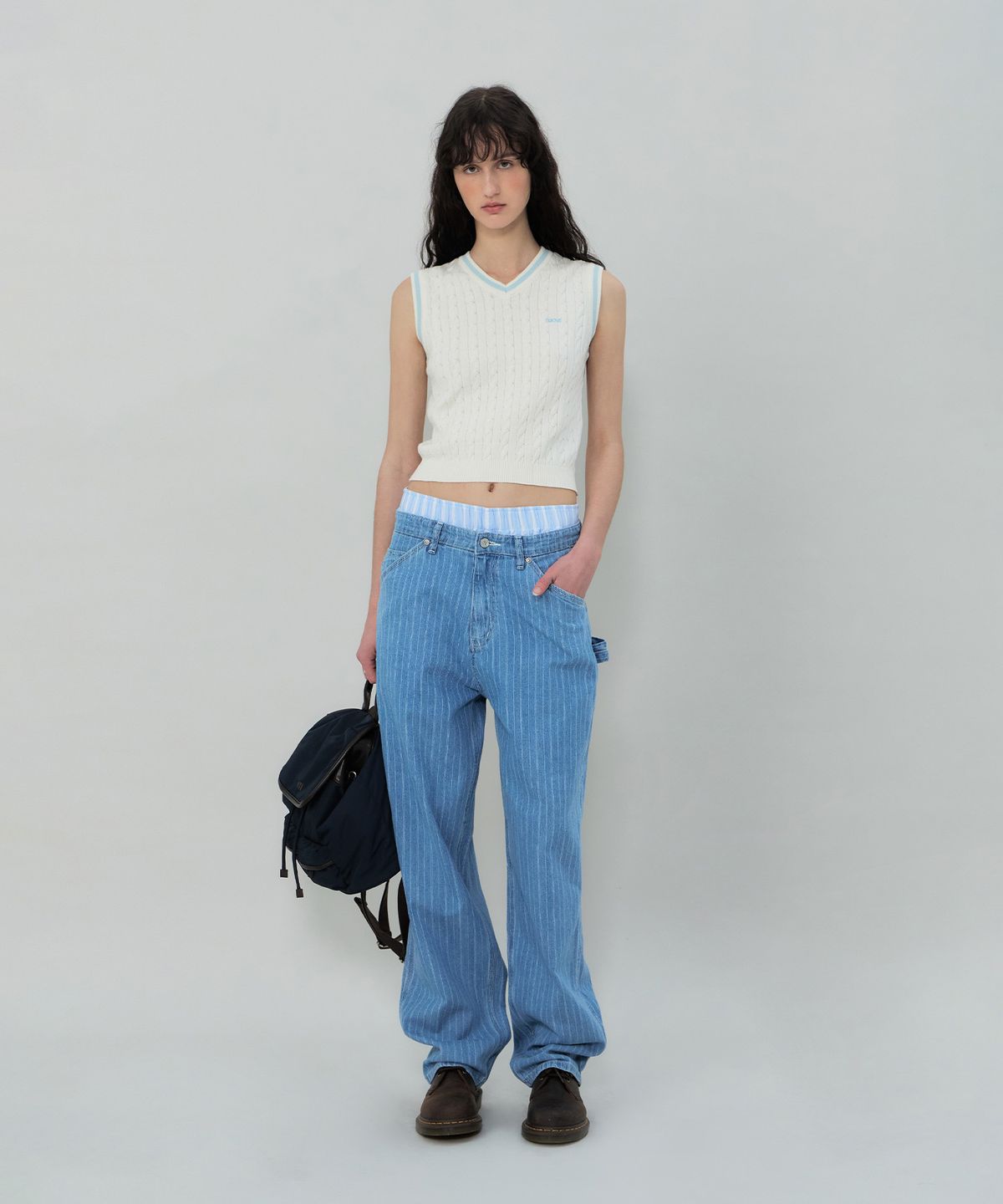 그로브(GROVE) KOA V-NECK KNIT VEST (IVORY)