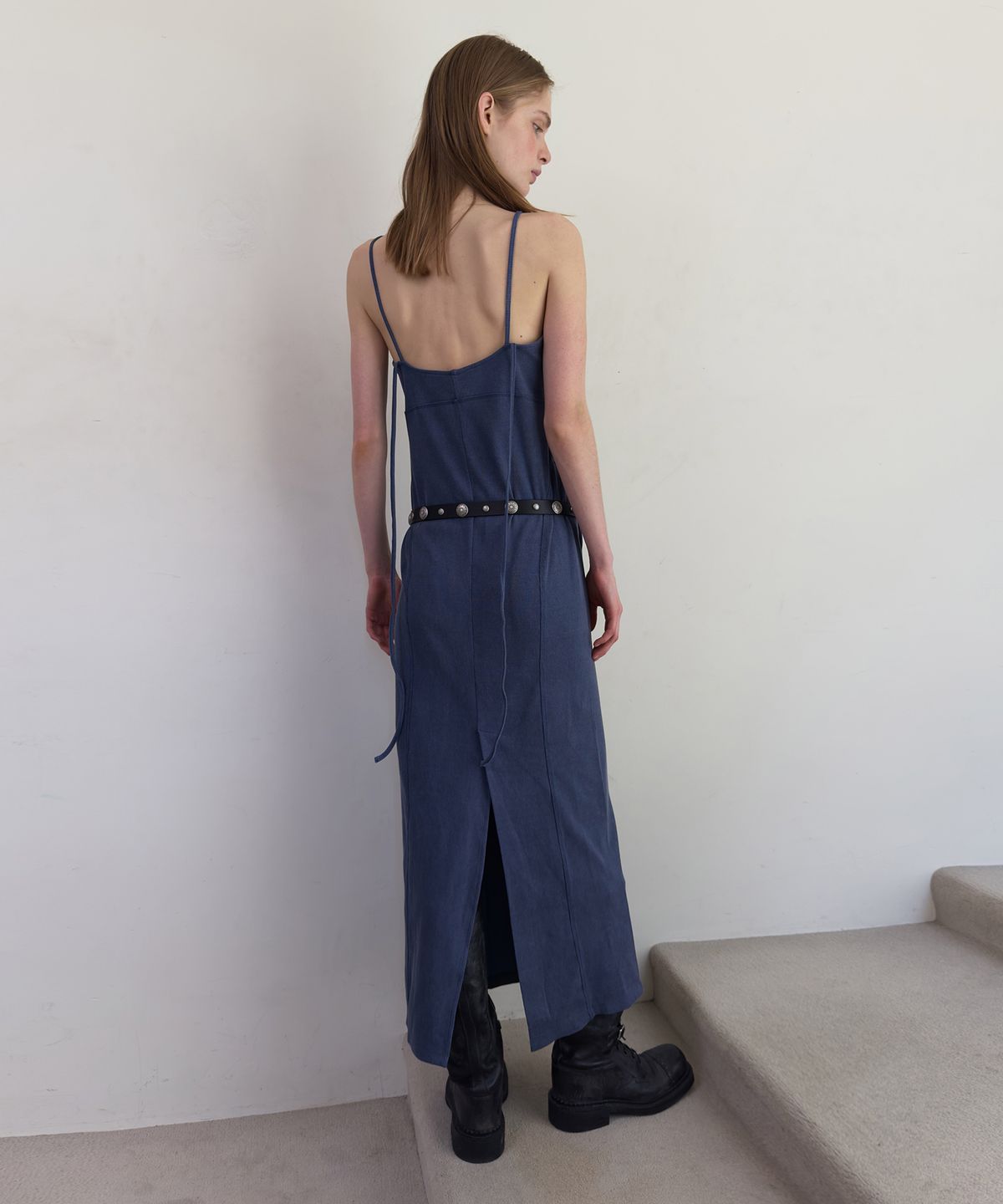 다이애그널(DIAGONAL) TWO WAY LONG DRESS (blue)