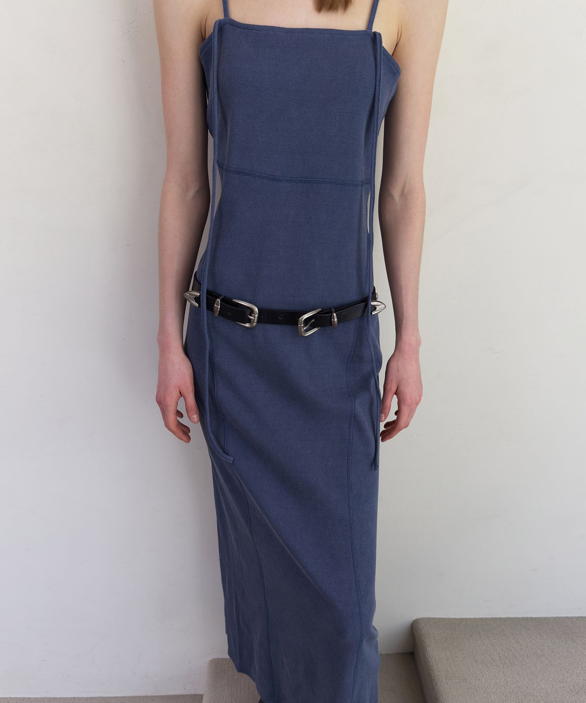 다이애그널(DIAGONAL) TWO WAY LONG DRESS (blue)
