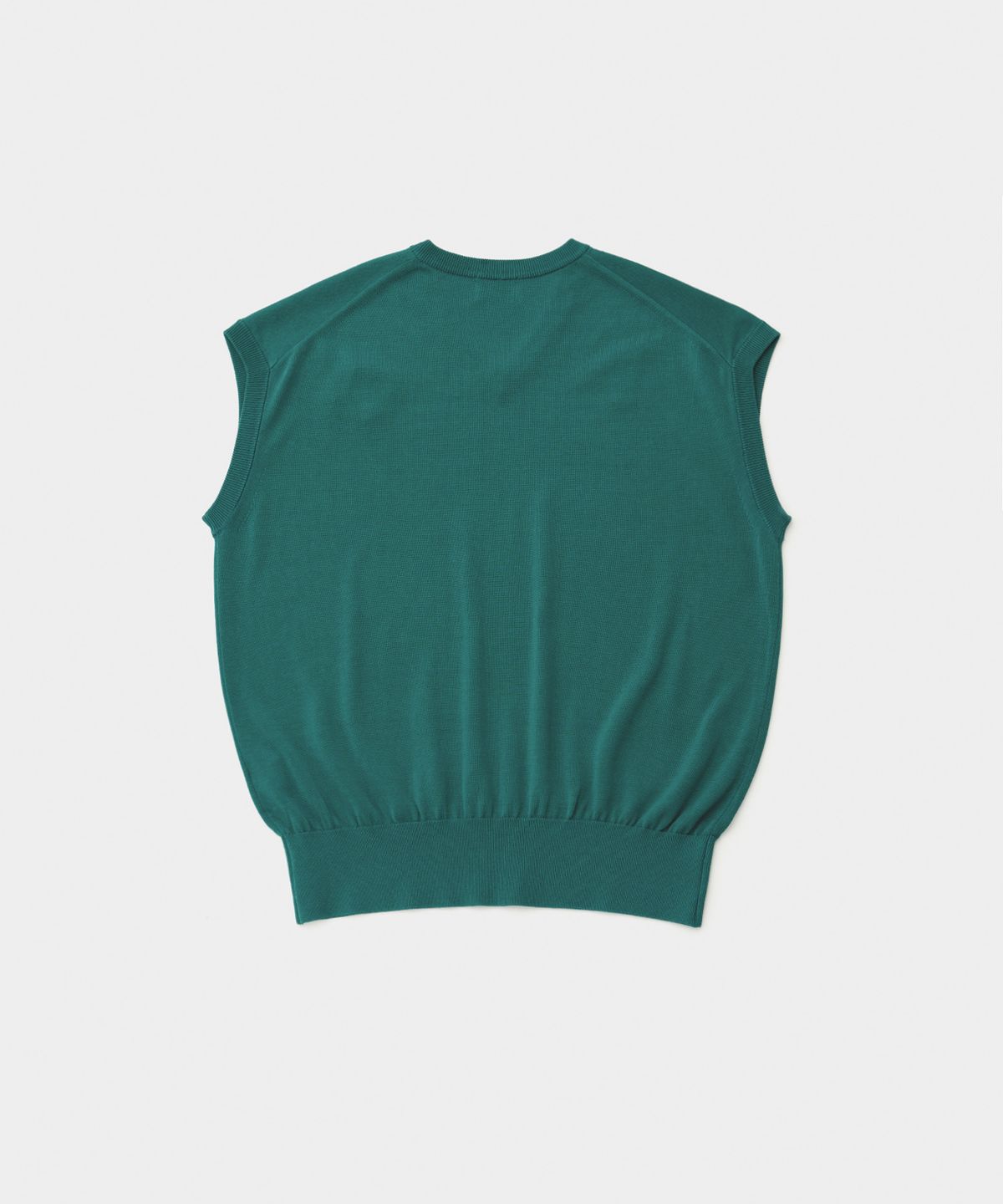 어나더 오피스(ANOTHER OFFICE) Layer Silk Knit Vest (Turquise)