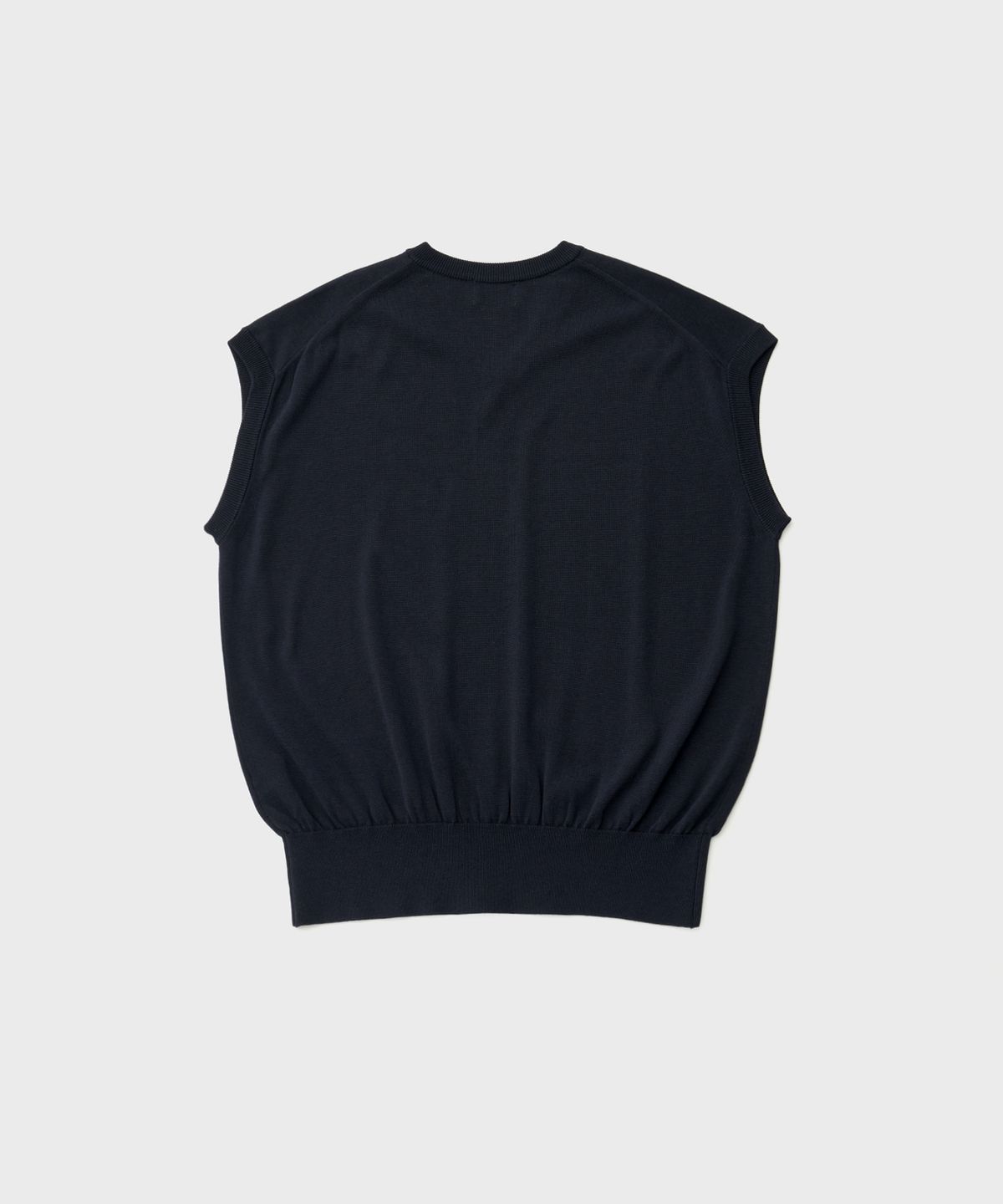 어나더 오피스(ANOTHER OFFICE) Layer Silk Knit Vest (Dark Navy)
