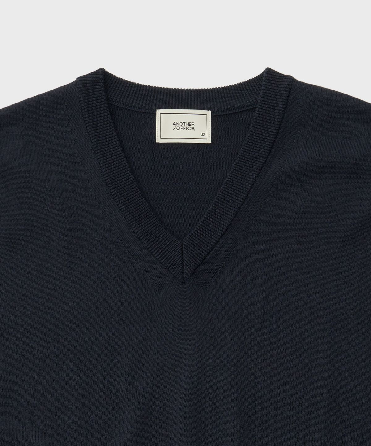 어나더 오피스(ANOTHER OFFICE) Layer Silk Knit Vest (Dark Navy)