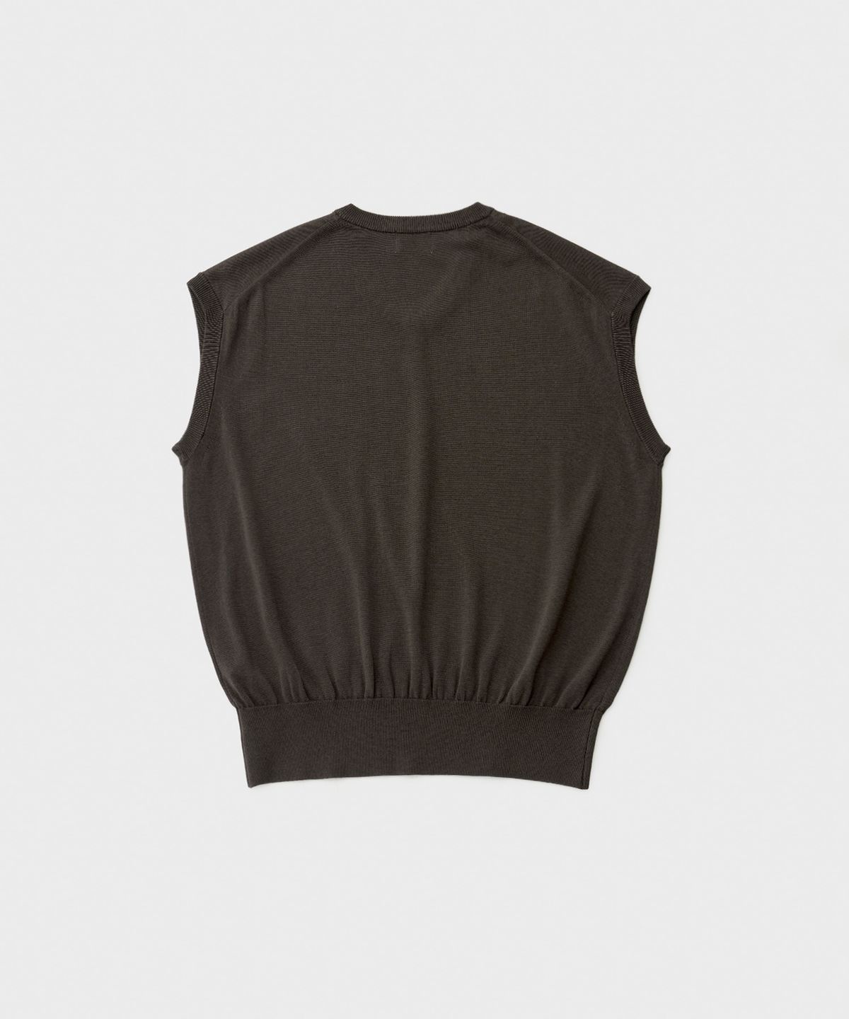 어나더 오피스(ANOTHER OFFICE) Layer Silk Knit Vest (Pewter)