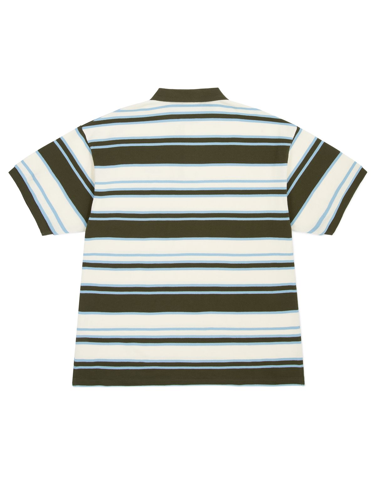 로어즈(LORES) Striped Cotton Pique Polo - Ivory