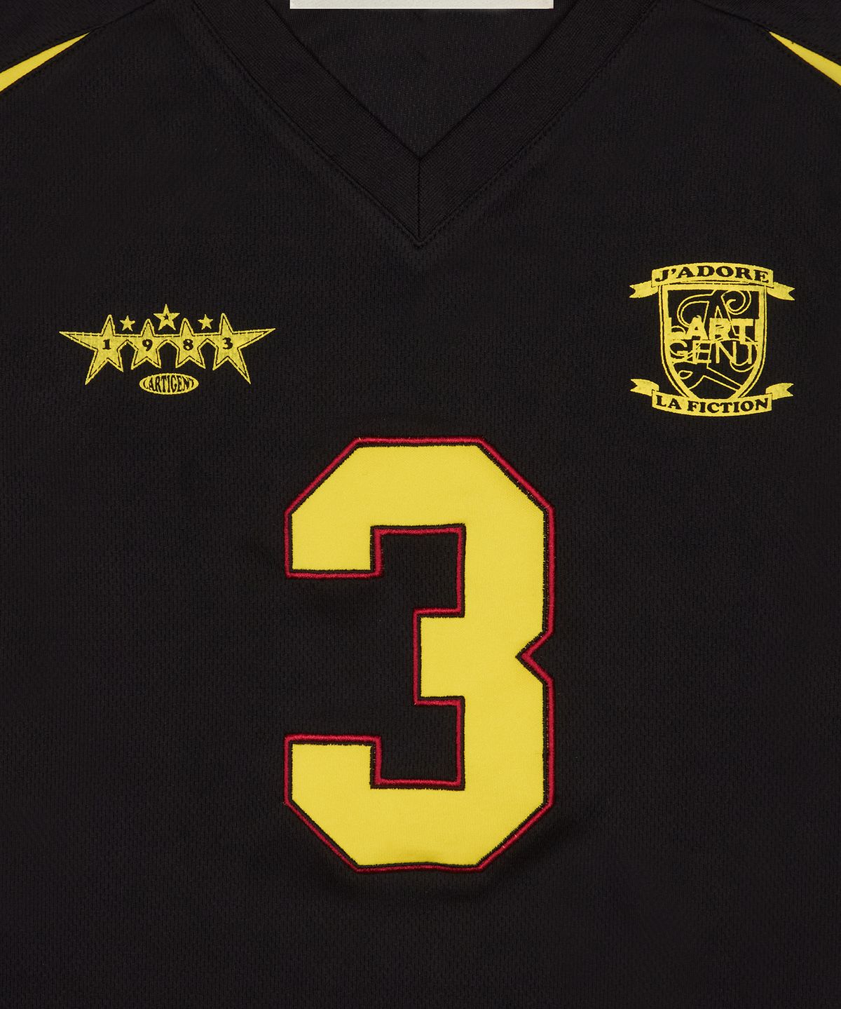 라티젠(LARTIGENT) L17 COLORBLOCK FOOTBALL TOP(BLACK)
