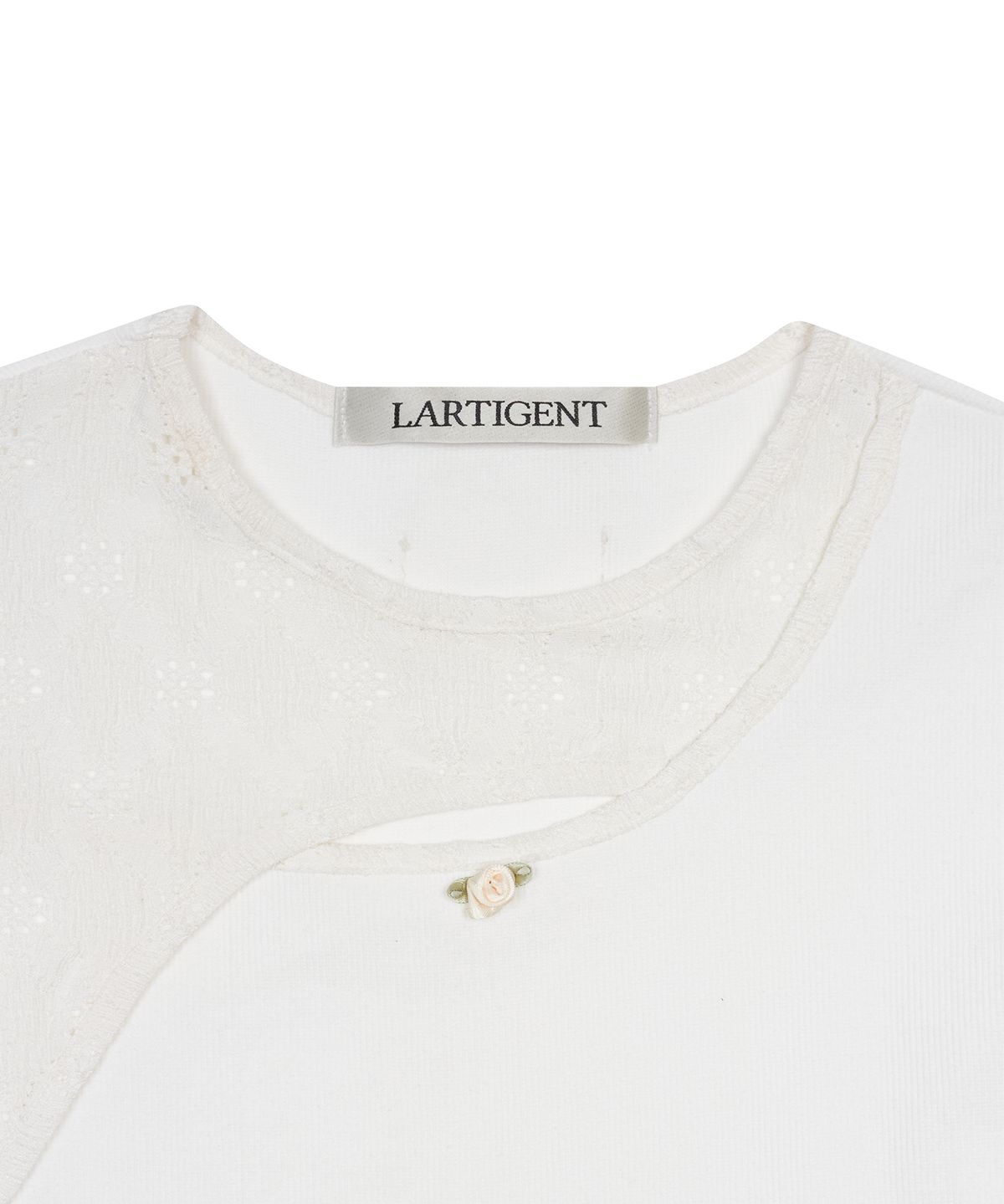 라티젠(LARTIGENT) L17 LACE TOP(WHITE)