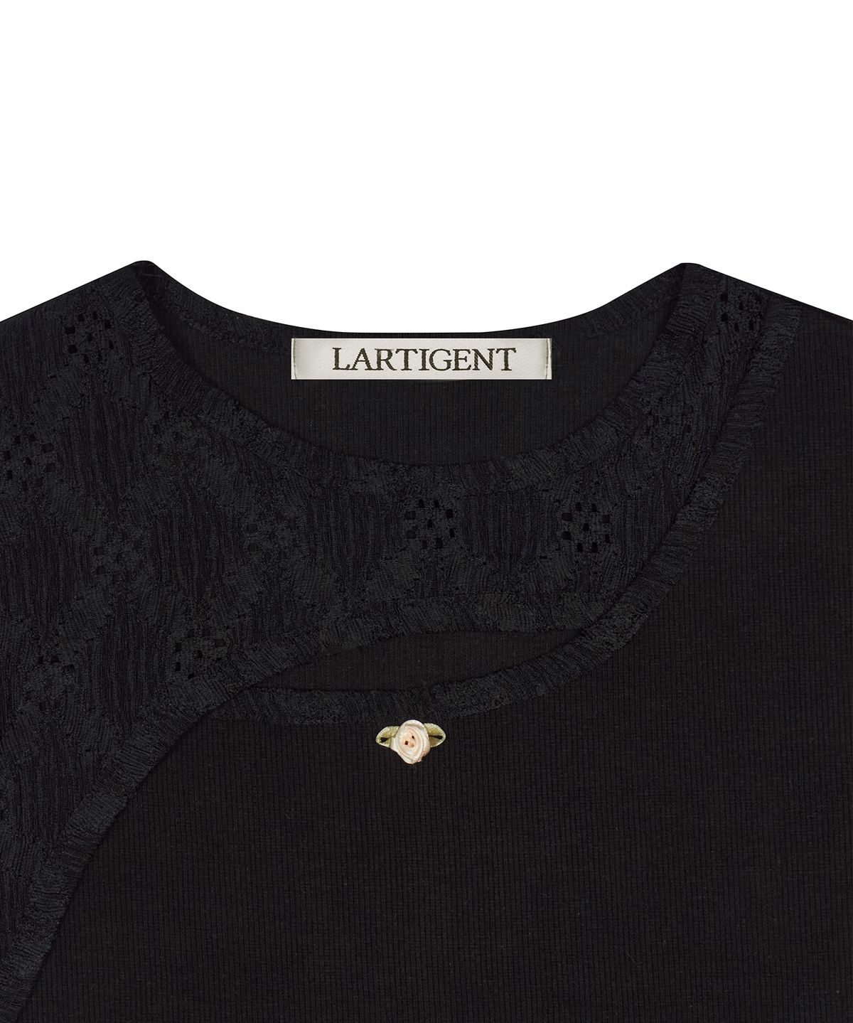 라티젠(LARTIGENT) L17 LACE TOP(BLACK)