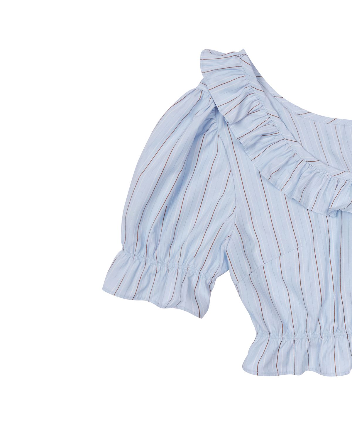 라티젠(LARTIGENT) L17 PUFF CROP BLOUSE(SKY BLUE)