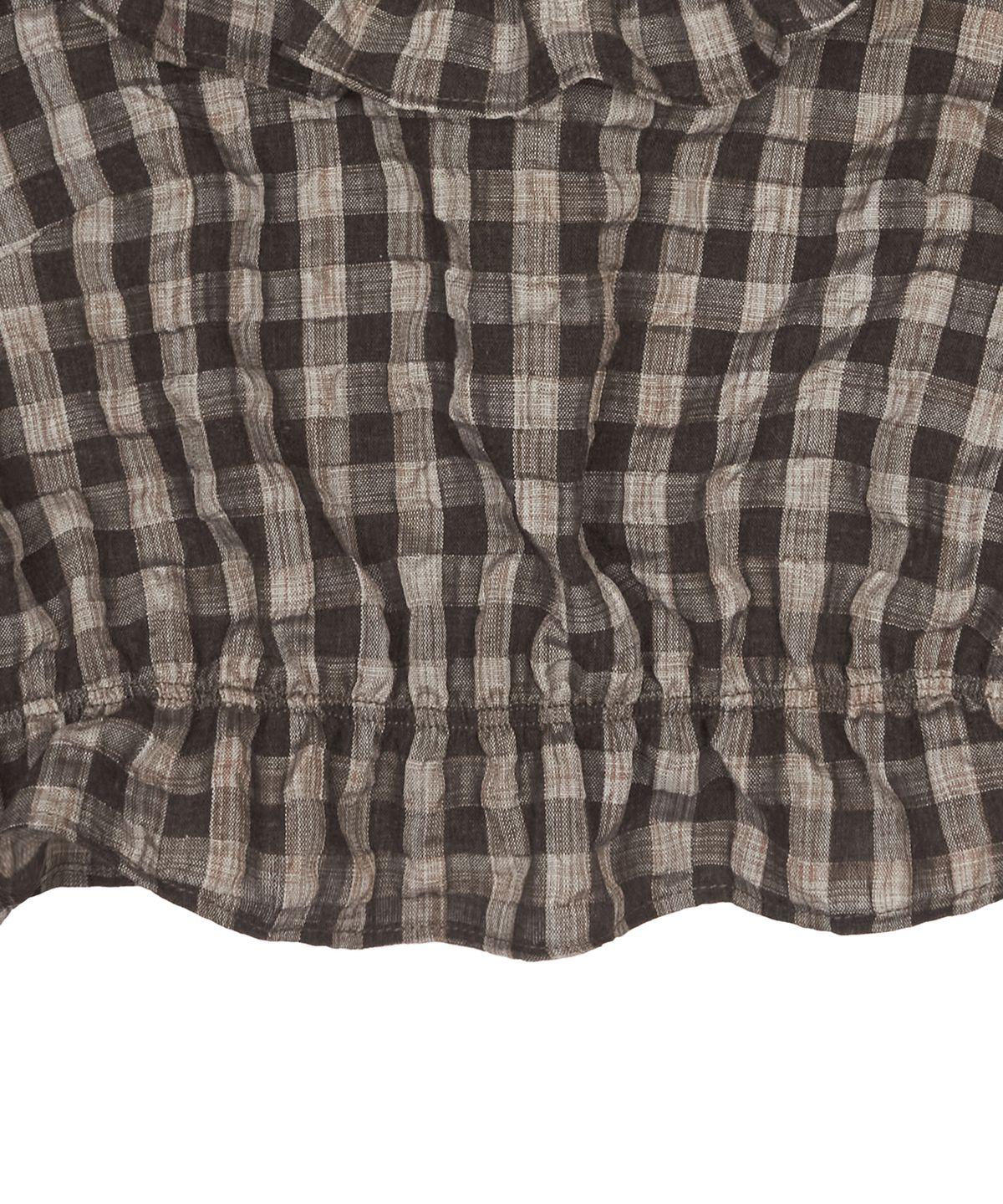 라티젠(LARTIGENT) L17 PUFF CROP BLOUSE(BROWN)
